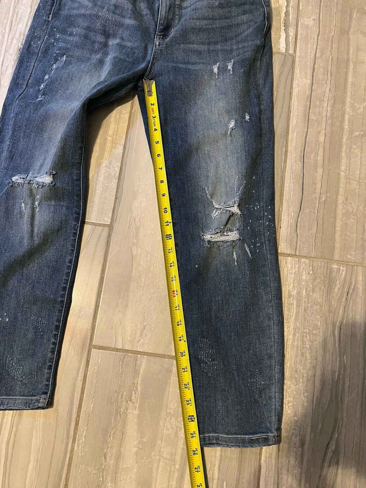 Designer Judy Blue 15/32 Mid Rise Relaxed Fit Stretch Distressed Size 32" / US 10 / IT 46 - 7 Thumbnail