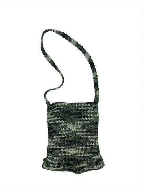 Handmade Handmade Knit Crochet Bag Avant Garde Vintage Style Size ONE SIZE - 4 Thumbnail