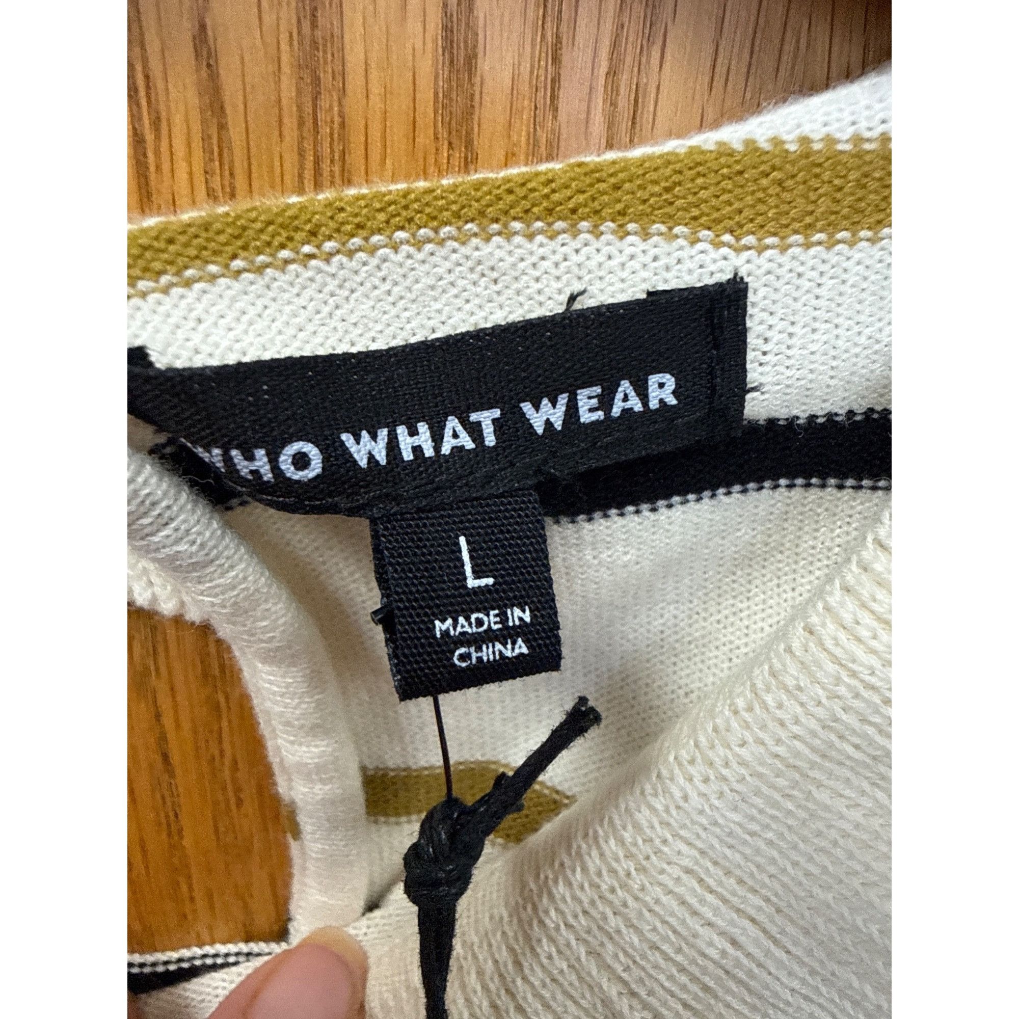 Other Women's High Neck Puover Sweater - Who What Wear™ Striped Size L / US 10 / IT 46 - 4 Thumbnail
