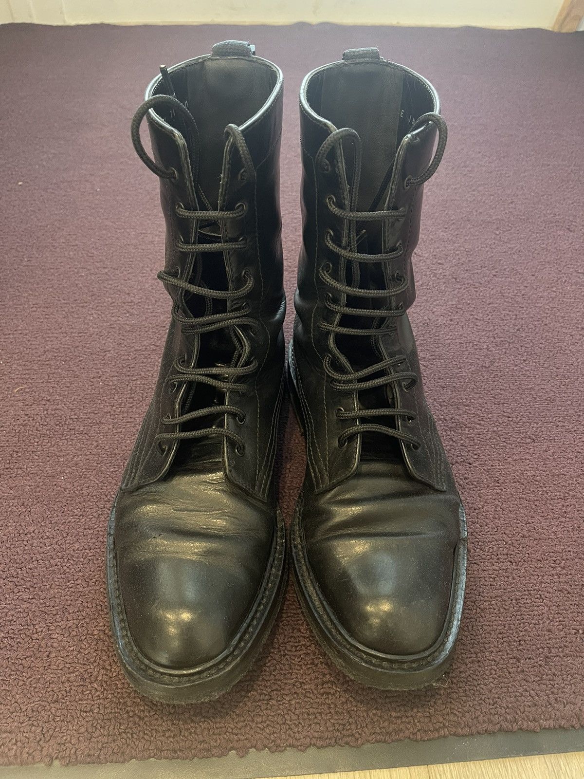 image of Dior Navigate Combat Boots - Smooth Leather in Black, Men's (Size 8)
