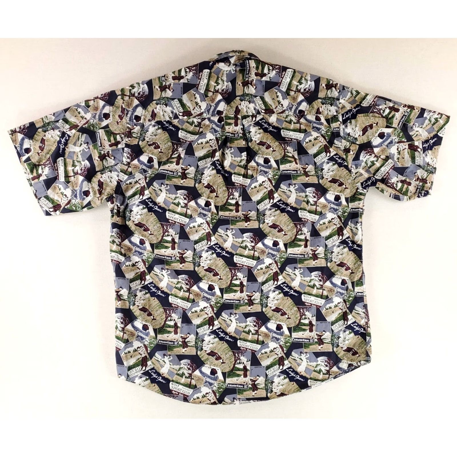 Vintage Gitman Bros VTG Golf Print Shirt Sleeve Button Up Made USA Mens M Blue Shirt Mens M Size US M / EU 48-50 / 2 - 3 Thumbnail