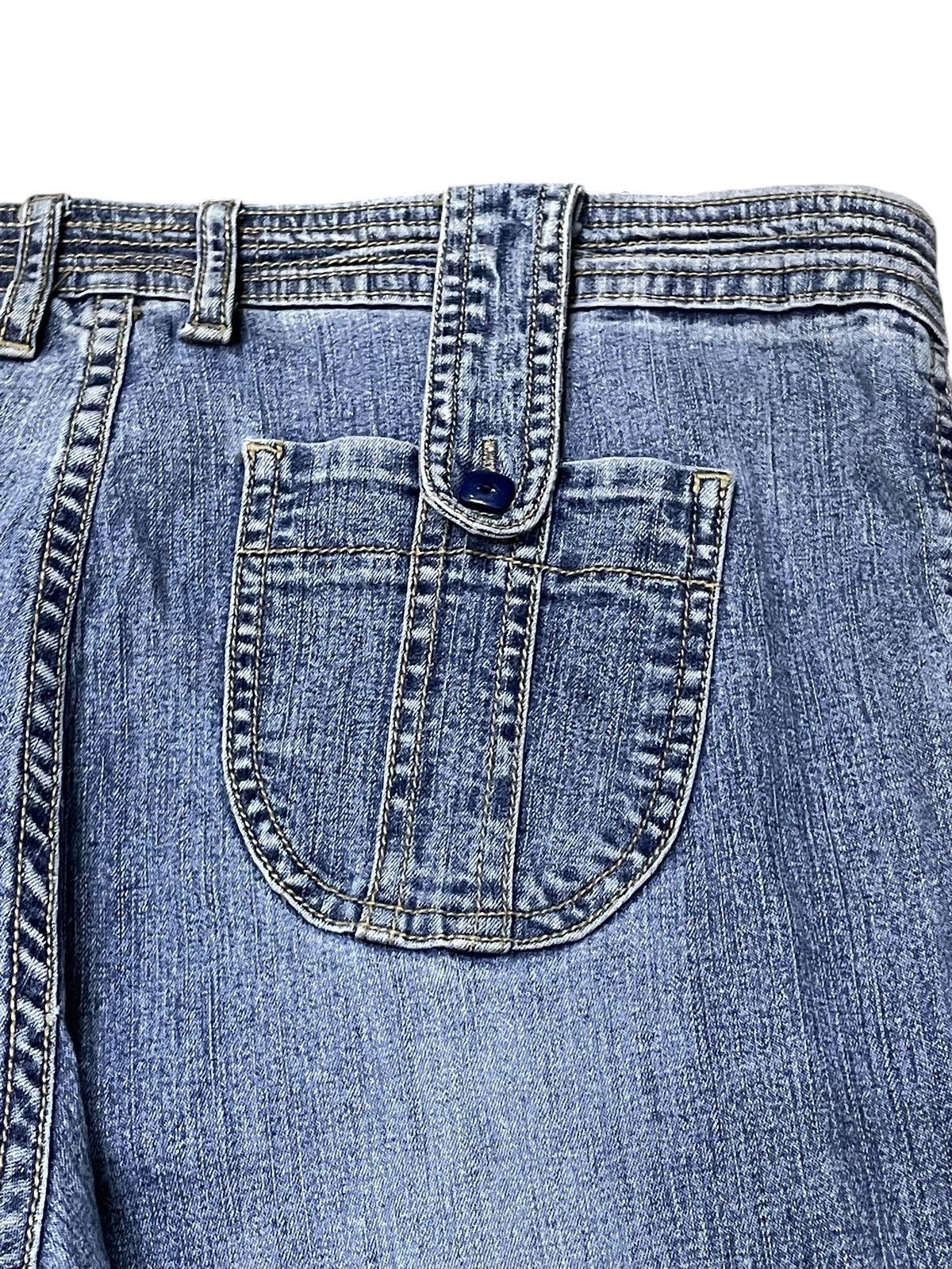 5351 POUR LES HOMMES × Tornado Mart Super Flared Vanilla Star Asymmetrical Cargo Denim Pants Size US 32 / EU 48 - 16 Thumbnail