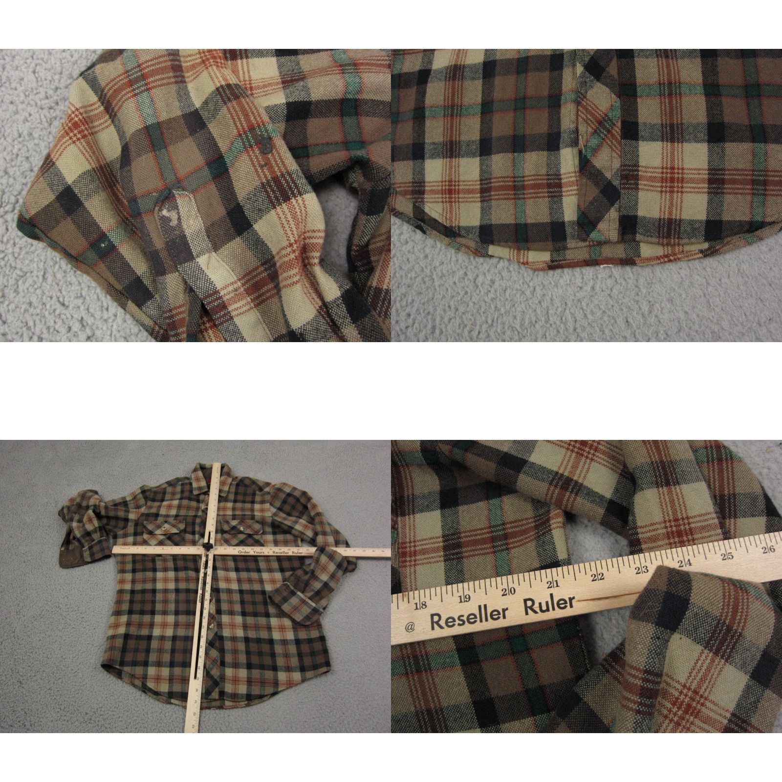Thrasher Vintage Mervyns Shirt Mens M Brown Flannel Knit Casual 80s Cobain Button-Up Collared Long Sleeve Plaid Size US M / EU 48-50 / 2 - 8 Thumbnail