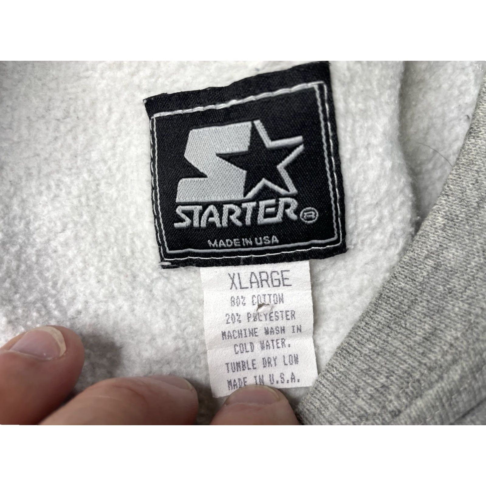 Starter VINTAGE Starter Miami Dolphins Crewneck Sweatshirt NFL USA Mens XL Gray Graphic Print Embroidered Logo 90s Retro USA Football Sweatshirt Size US XL / EU 56 / 4 - 3 Thumbnail