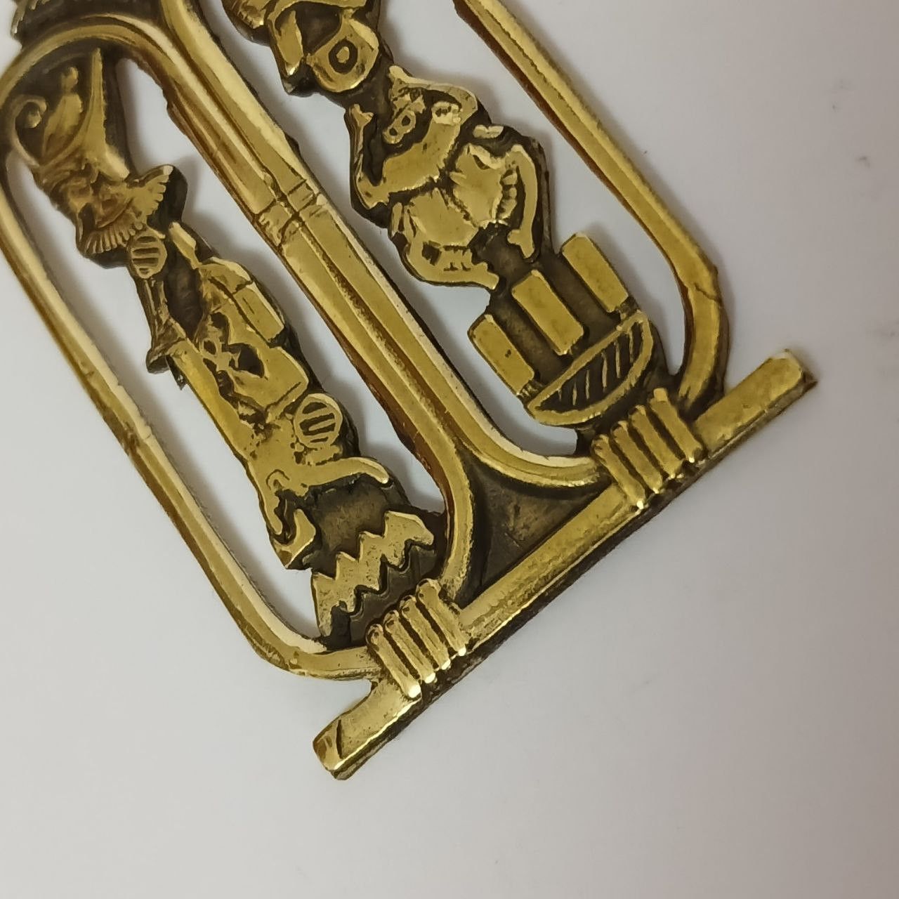 Handmade Elegant Egyptian gold-tone copper cartouche pendant with Size ONE SIZE - 7 Thumbnail