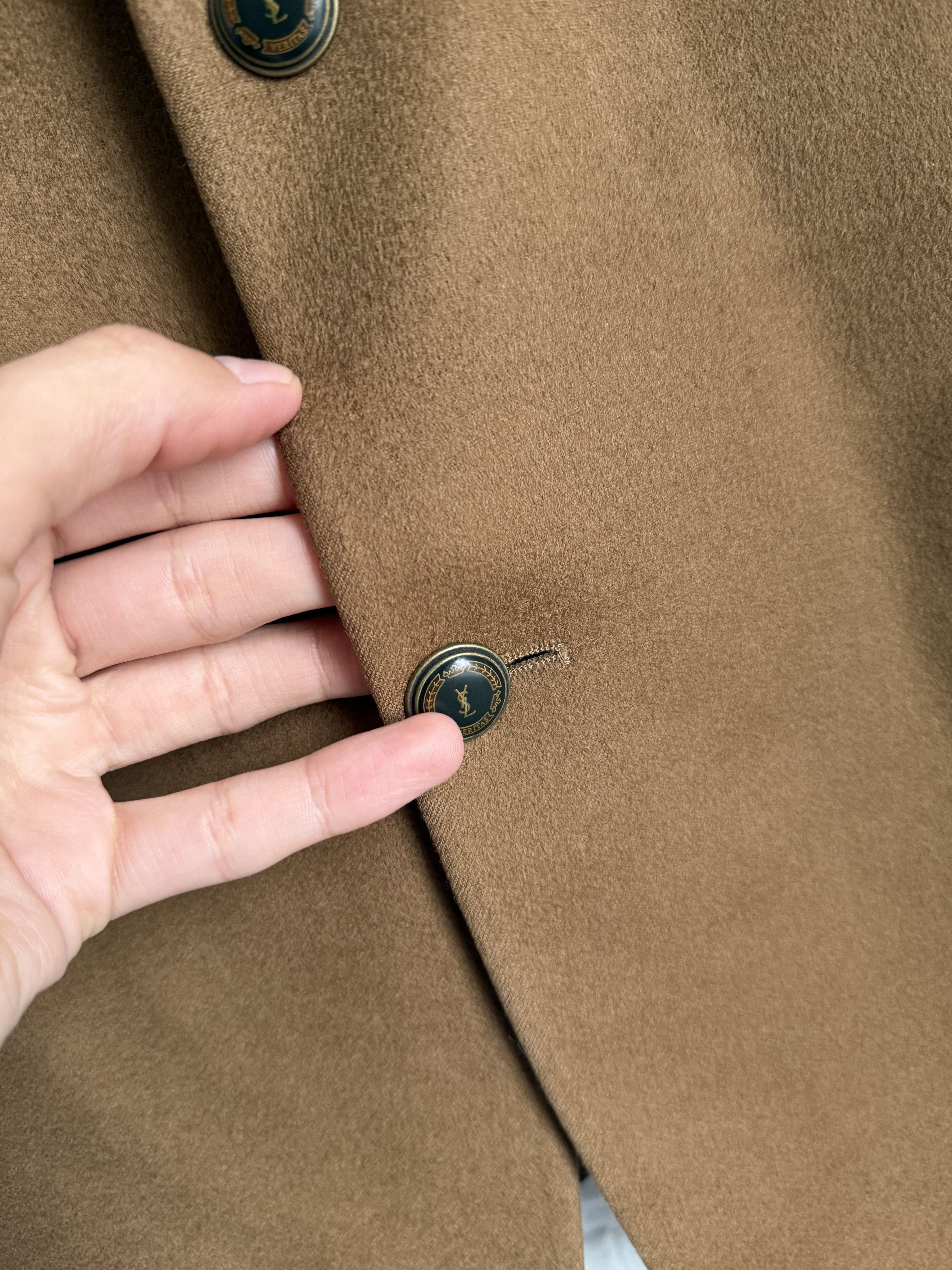 Yves Saint Laurent Vintage Yves Saint Laurent YSL wool cashmere blazer Size 50L - 8 Thumbnail