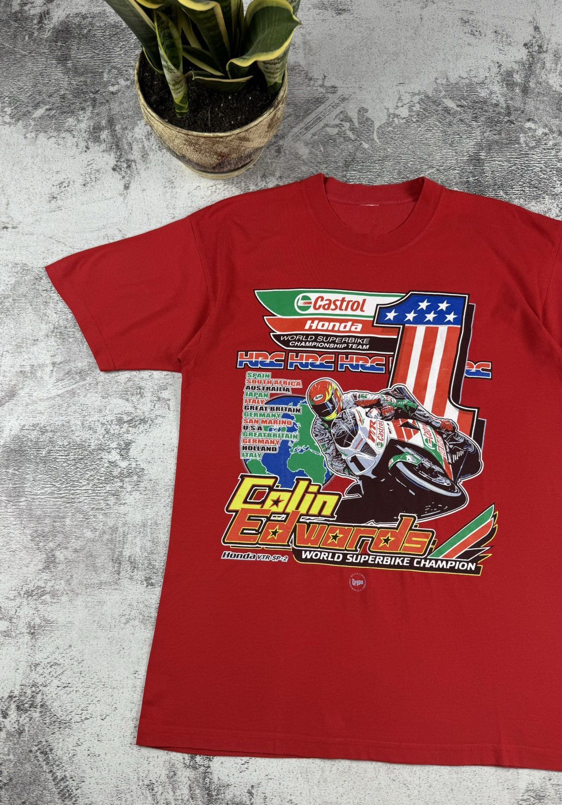 Other Colin Edwards Honda Bike 2001 HRC Formula 1 T Shirt Tee Size US M / EU 48-50 / 2 - 3 Thumbnail