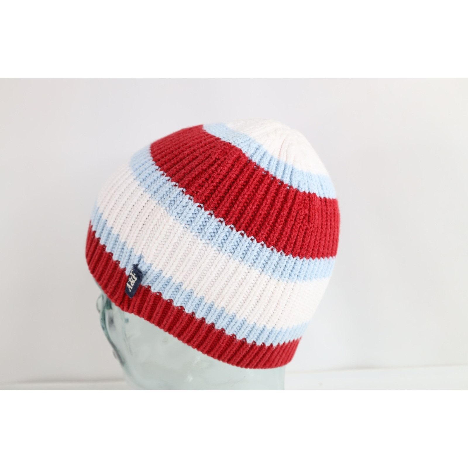 Abercrombie & Fitch Vintage 90s Abercrombie & Fitch Babydoll Striped Knit Beanie Size ONE SIZE - 4 Thumbnail