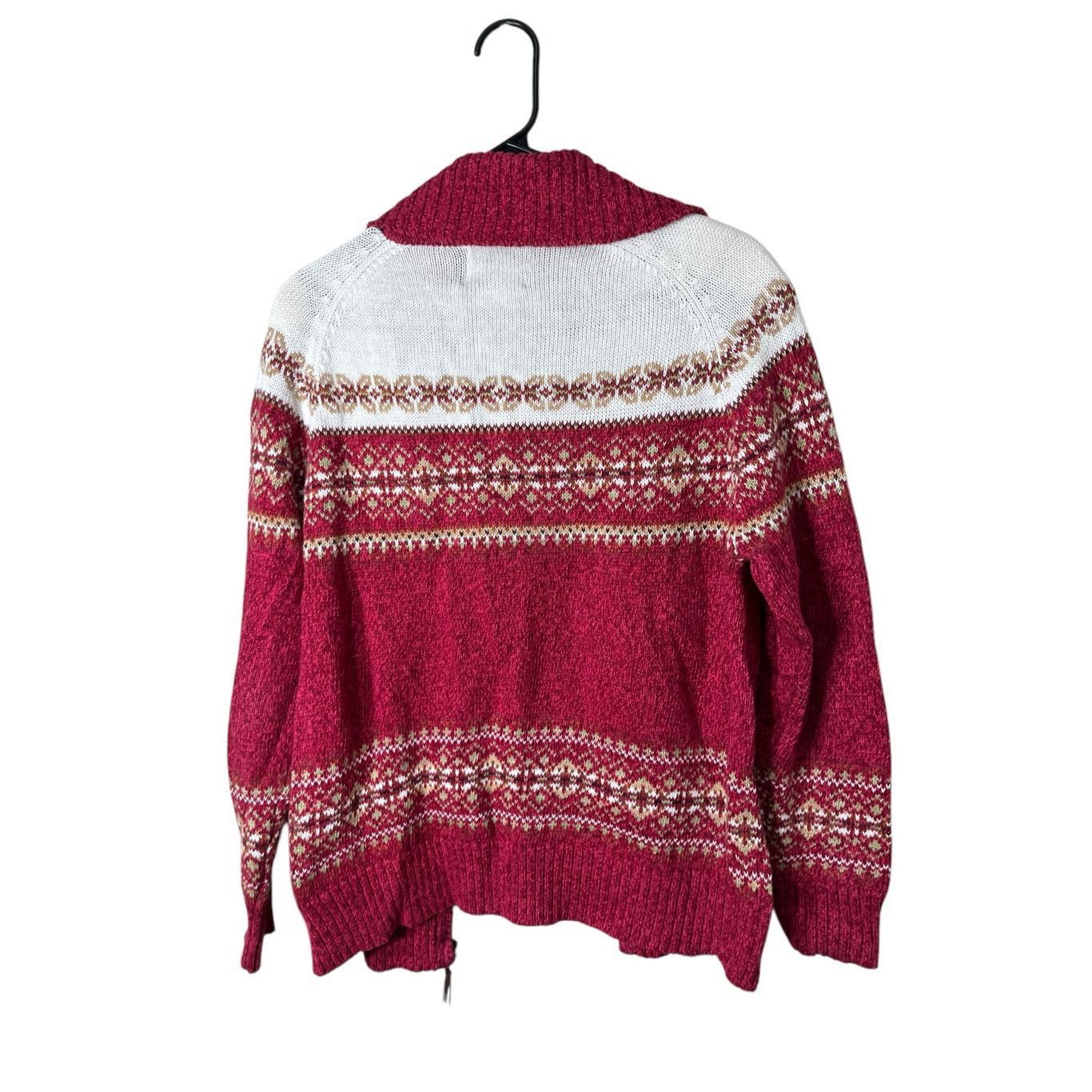 Other Vintage Heirloom Collectibles Cardigan Sweater Zip Up Red Fa Size S / US 4 / IT 40 - 8 Thumbnail