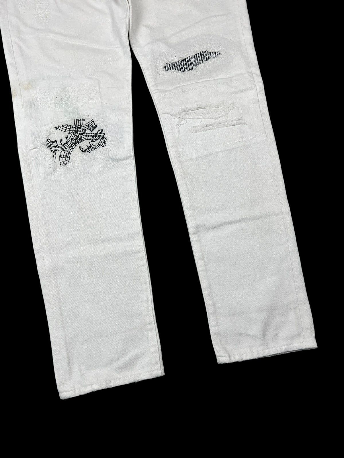 Number (N)ine Number (N)ine Music Note Distressed Denim Size US 32 / EU 48 - 3 Thumbnail