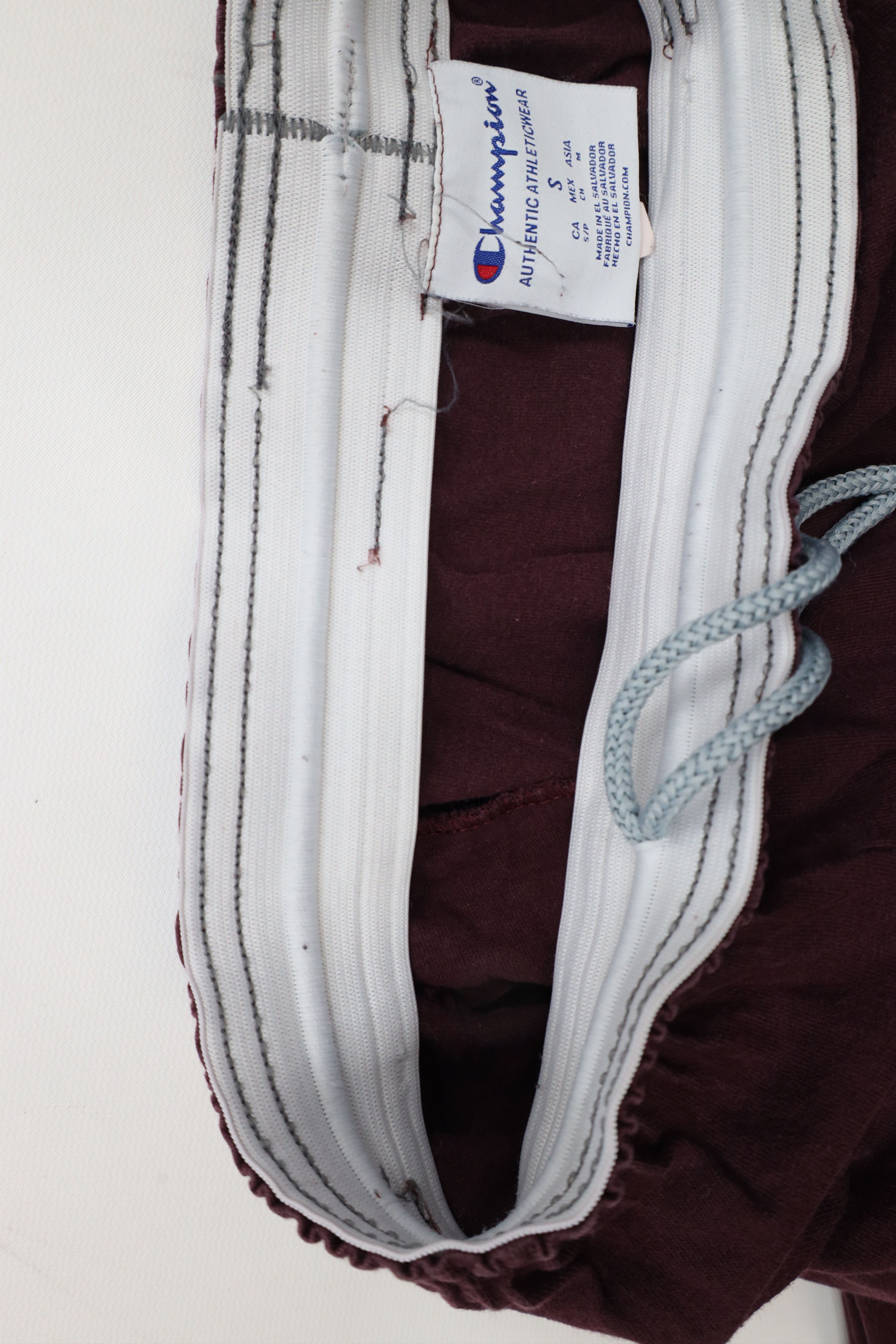 Champion × Vintage Vintage Champion Lightweight Sweatpants Maroon Cotton Size US 32 / EU 48 - 8 Thumbnail