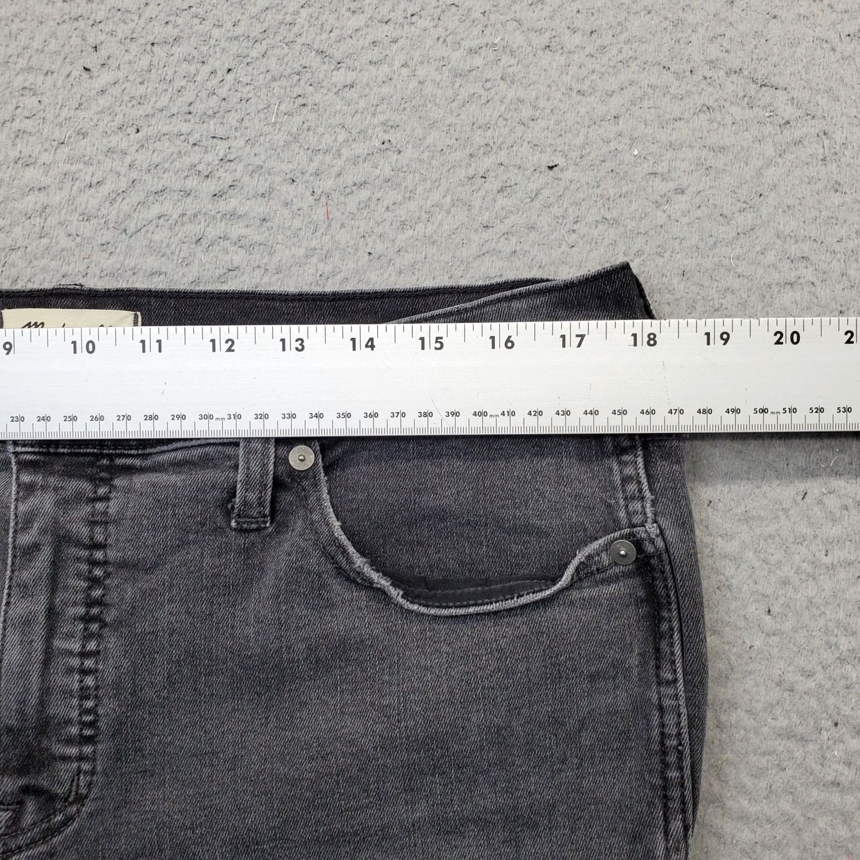Madewell Madewell Jeans Womens 32 Gray Denim Stretch Mid-Rise Straight Leg Shirt/Jeans Size 24" / US 00 / IT 34 - 6 Thumbnail