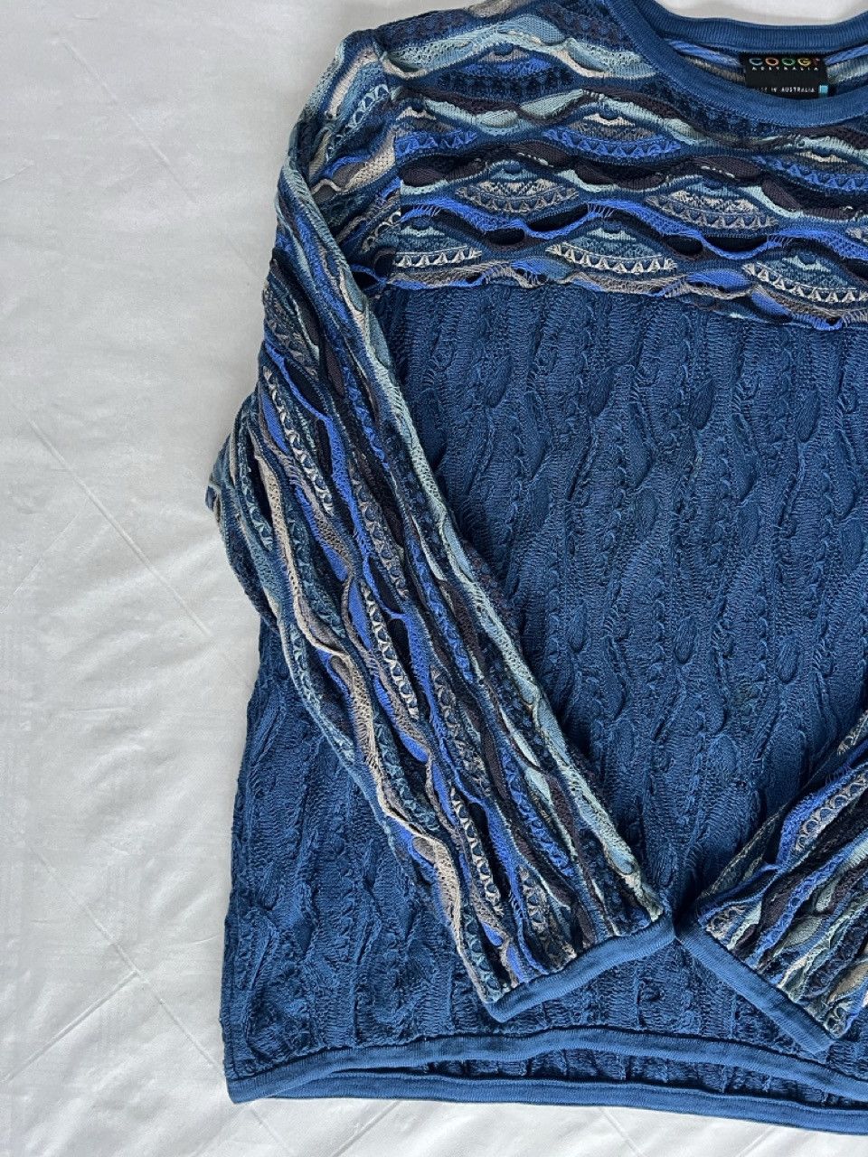 Coogi Coogi Australia Knit Sweater – Blue – Size L – 90s Vintage Size US L / EU 52-54 / 3 - 5 Thumbnail