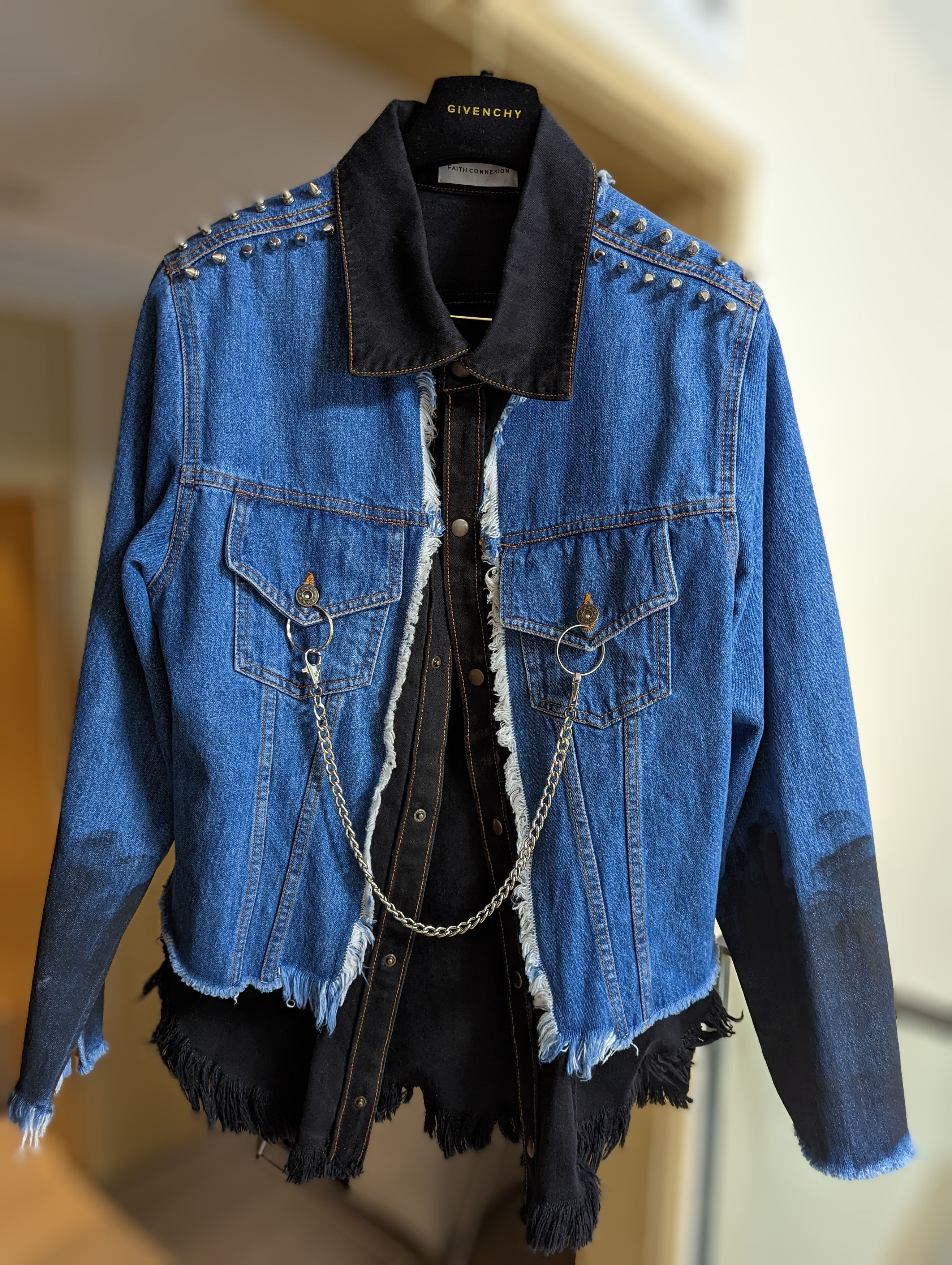 Faith Connexion Faith Connexion Studded Denim Jacket szM worn by MGK Size US M / EU 48-50 / 2 - 1 Thumbnail