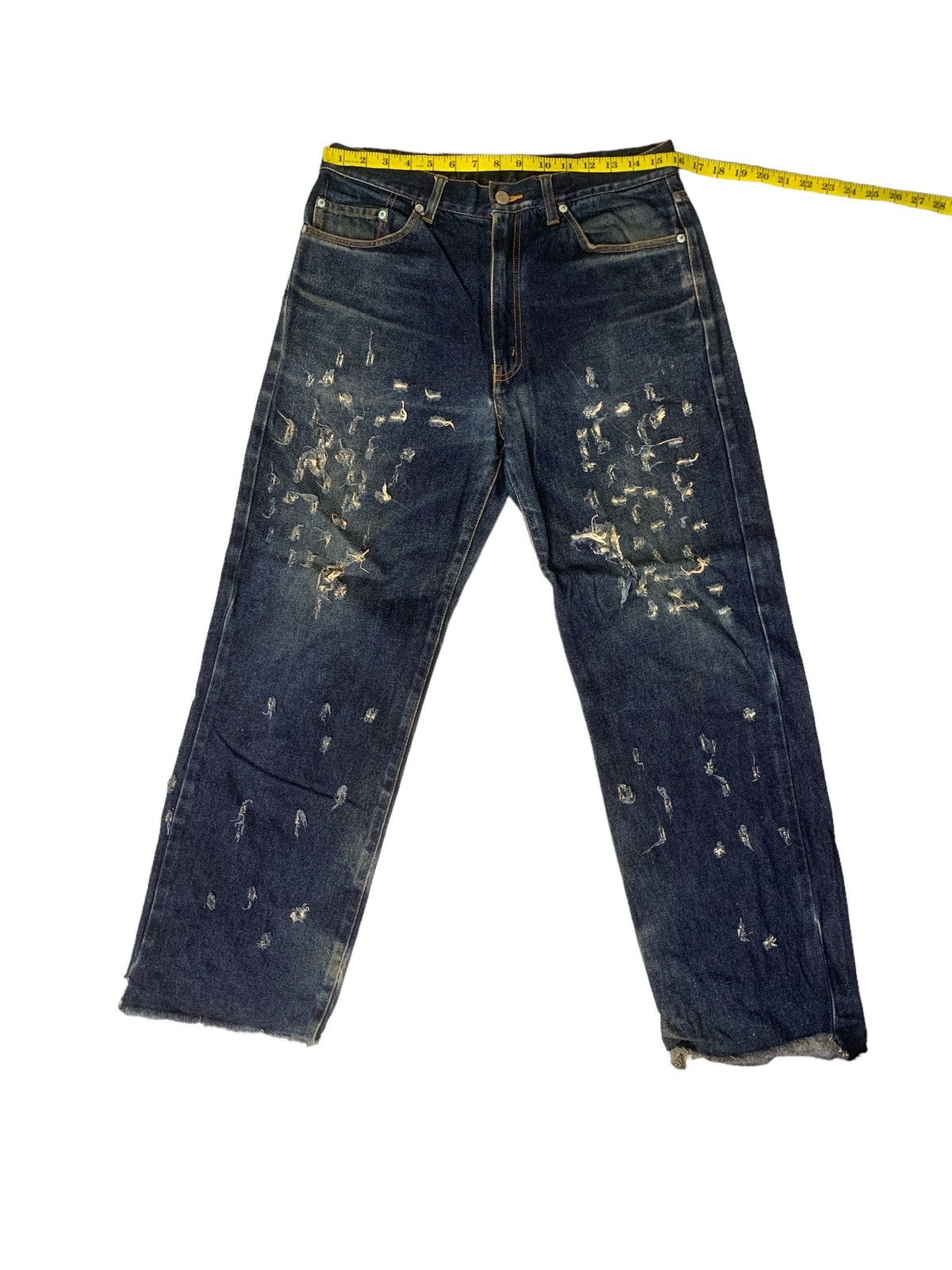 Japanese Brand Rare Design Distressed Mac Eye Denim Size US 32 / EU 48 - 7 Thumbnail