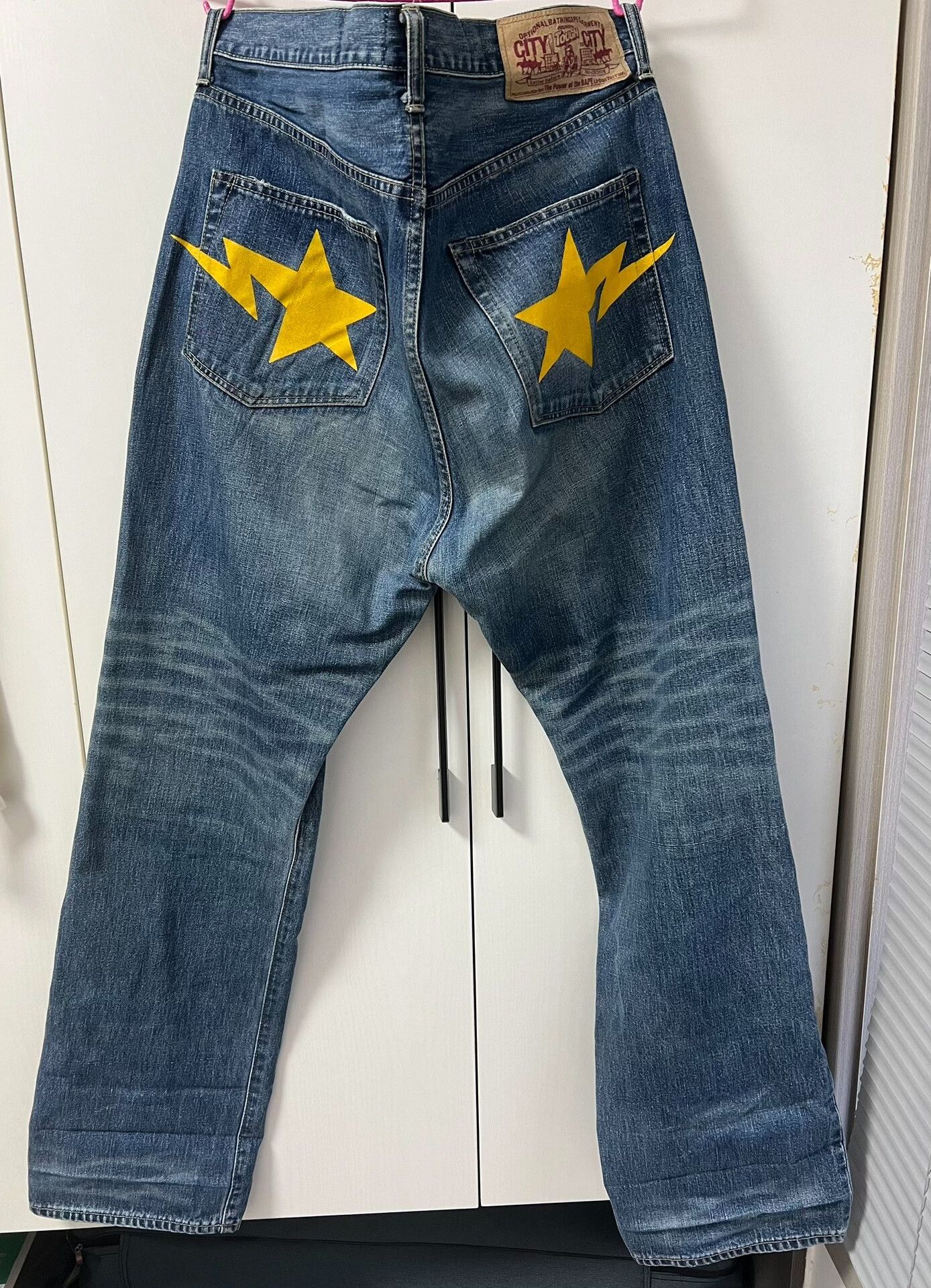 Bape Bape Retro Denim Yellow Denim Jeans L Men Size US 34 / EU 50 - 1 Thumbnail