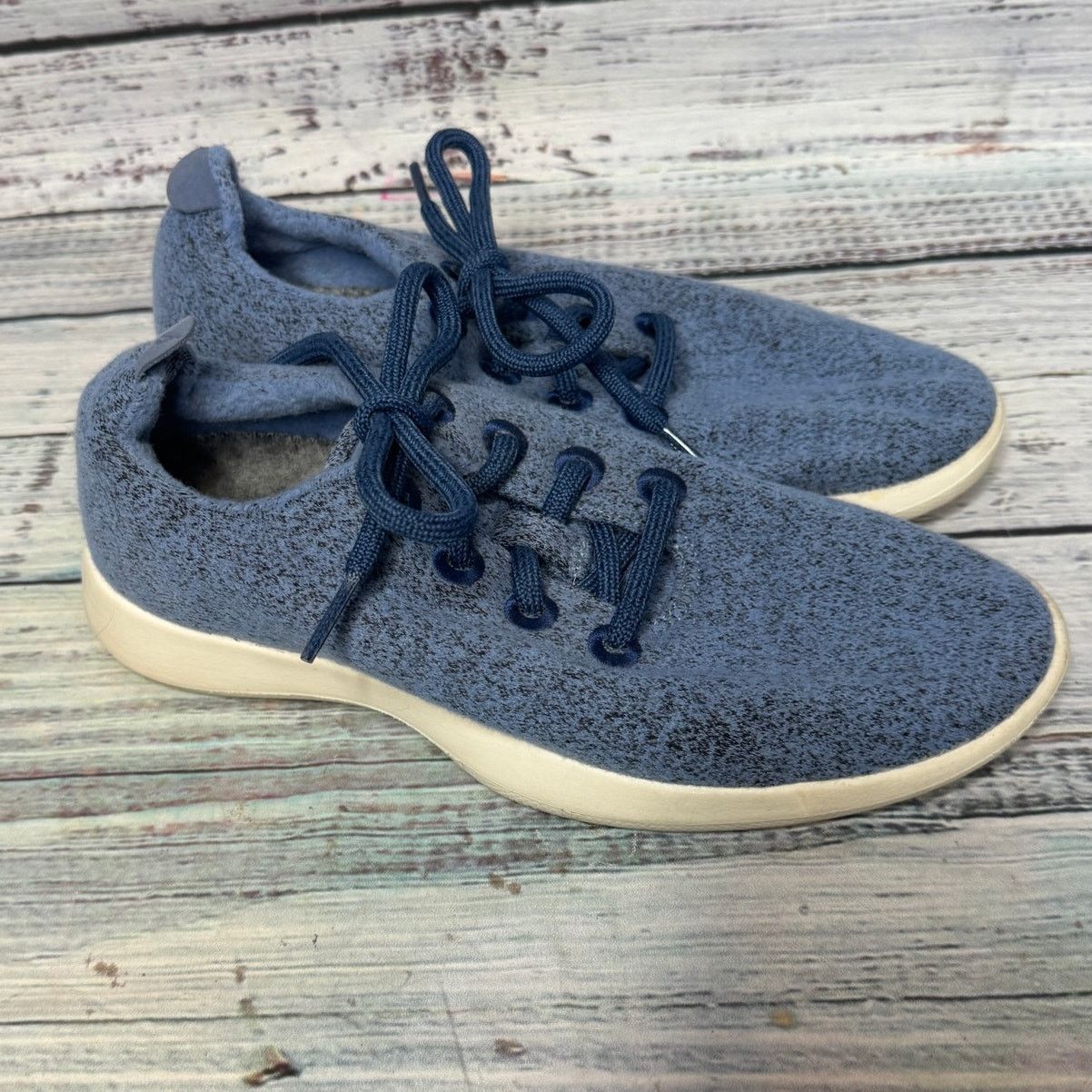 Allbirds Allbirds Wool Runners Blue Lace Up Sneakers Merino Wool 7 Size US 7 / IT 37 - 1 Thumbnail