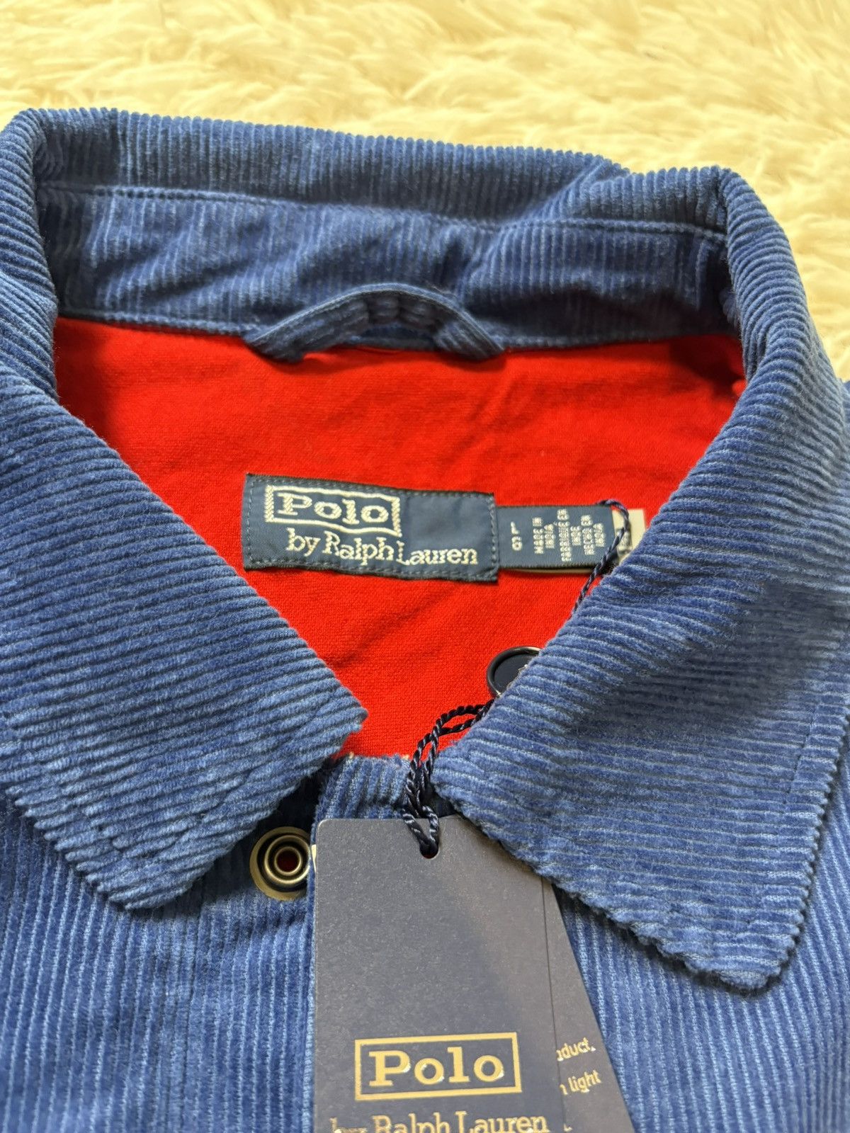 Polo Ralph Lauren Blue & Red Velvet P-Wing Varsity Jacket Ralph Lauren Men’s L Size US L / EU 52-54 / 3 - 5 Thumbnail