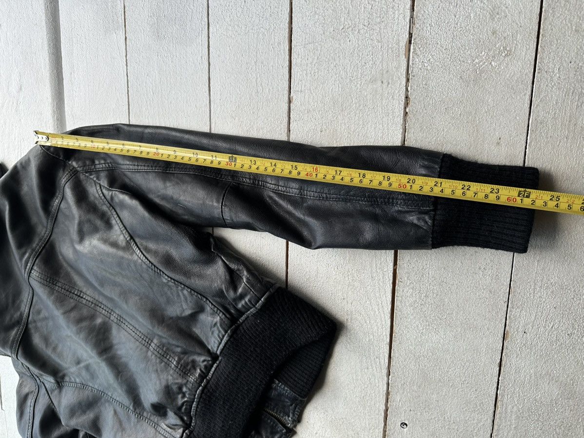 Other 🚨Y2K RICK OWENS TYPE DIRTY SLIM FIT ZIP LEATHER JACKET Size L / US 10 / IT 46 - 23 Thumbnail