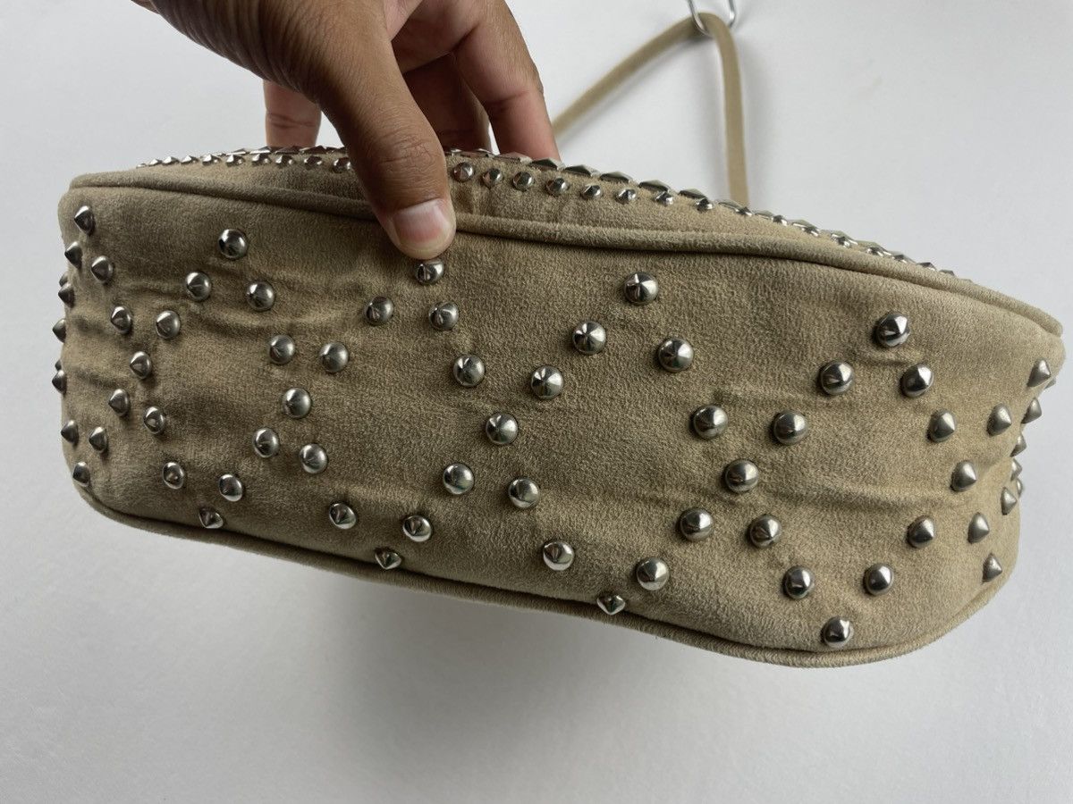 Japanese Brand Acanthe Hobo Handbag Suede and Studded With Metal Studs Size ONE SIZE - 3 Thumbnail