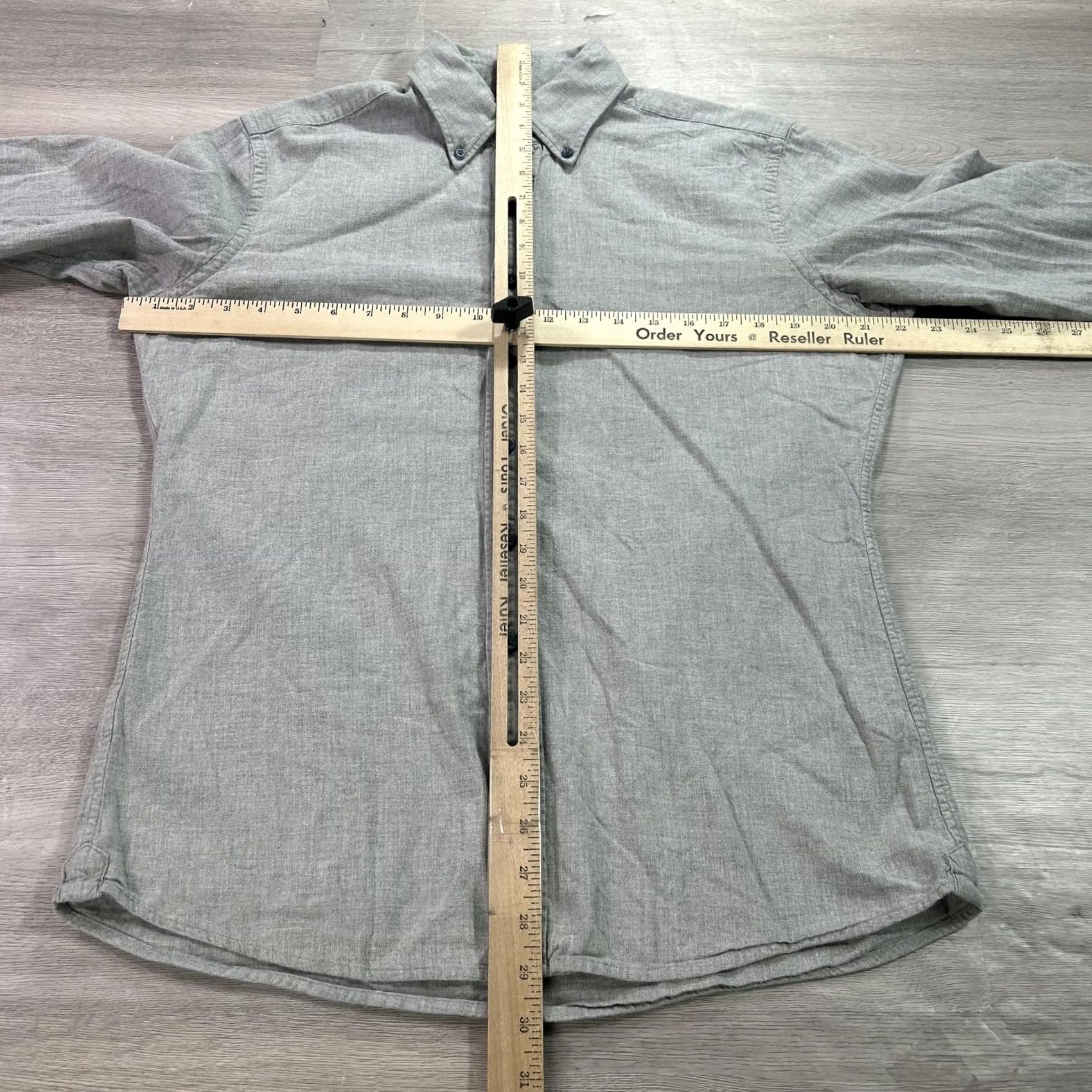 Proper Cloth Proper Cloth Shirt Mens Medium Gray Whistler Flannel Button-Down Casual Size US M / EU 48-50 / 2 - 5 Thumbnail