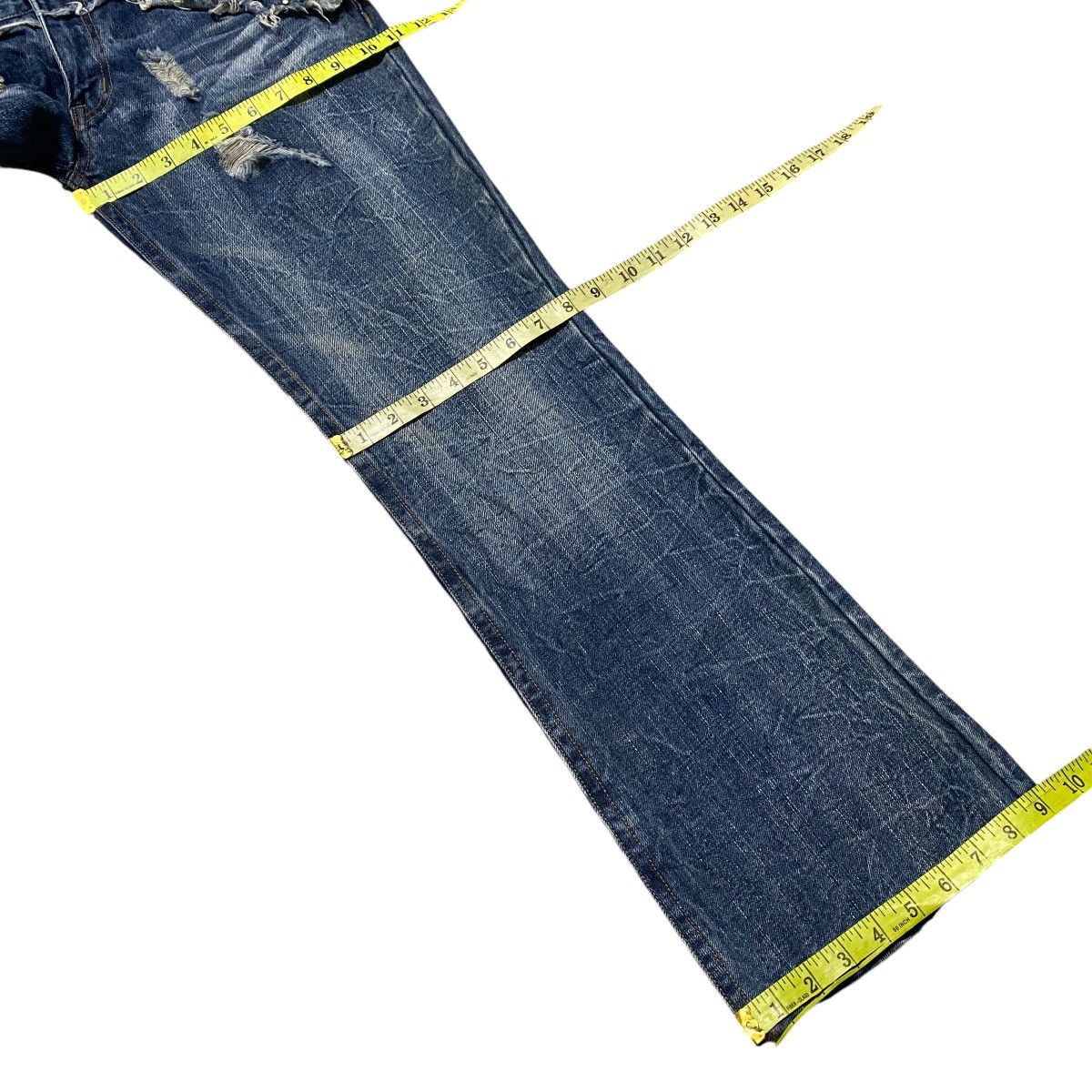 LOWBOX LOWBOX Denim Low Rise Flare Jeans Studded Size US 31 - 19 Thumbnail