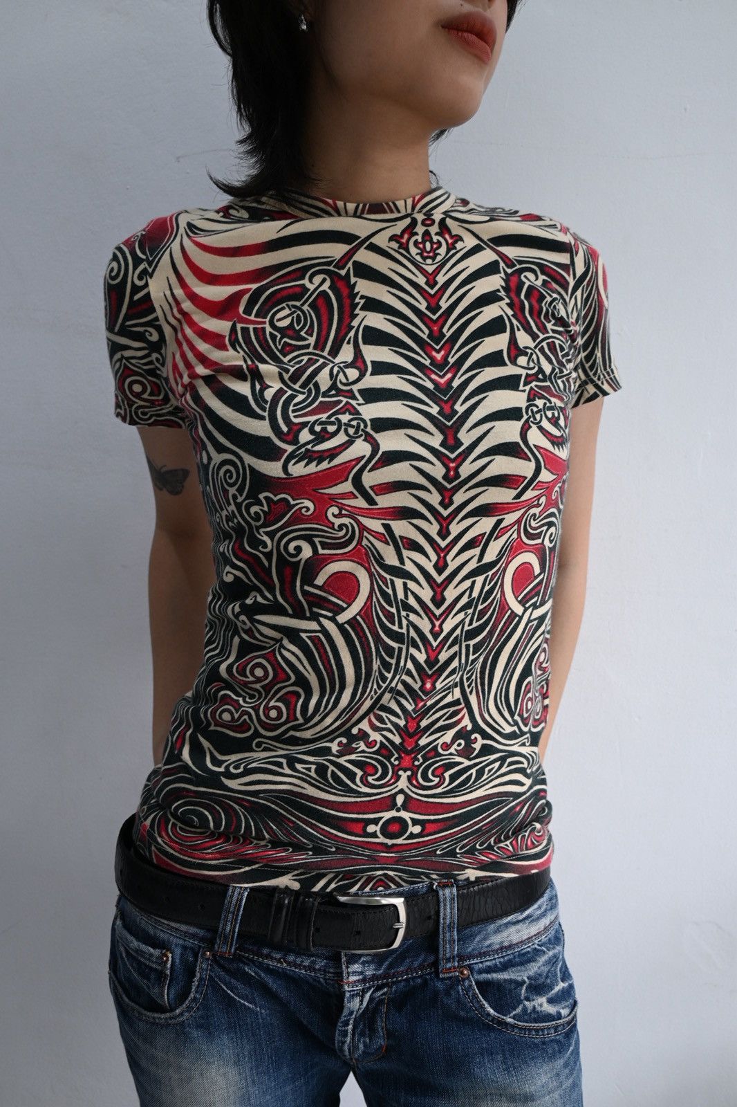Jean Paul Gaultier Jean Paul Gaultier SS1996 cyberbaba tribal tatoo top Size S / US 4 / IT 40 - 2 Thumbnail