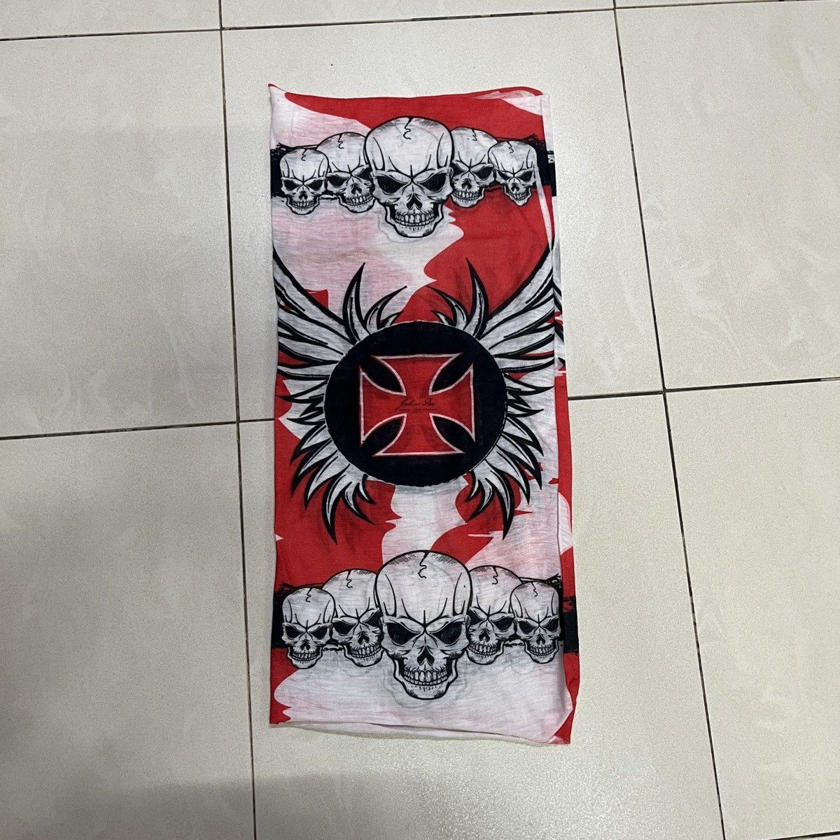 Vintage Vintage Neck Face Cover Men Tube Scarf Rider Skull Size ONE SIZE - 2 Thumbnail