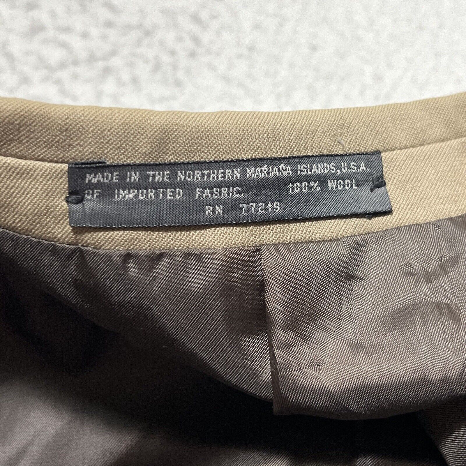 Joseph & Feiss Joseph & Feiss 50R Wool Suit Jacket Brown Beige Sport Coat Size 50R - 9 Thumbnail