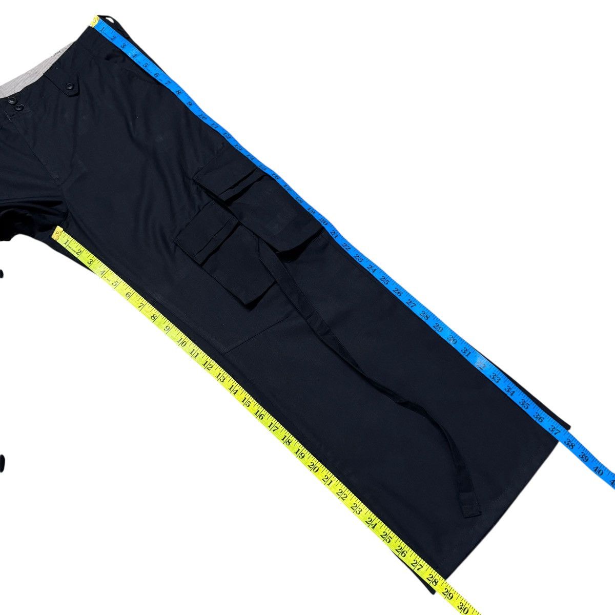 Tornado Mart Tornado Mart Rayon Black Utility Wide leg Cargo Pants Size US 34 / EU 50 - 18 Thumbnail