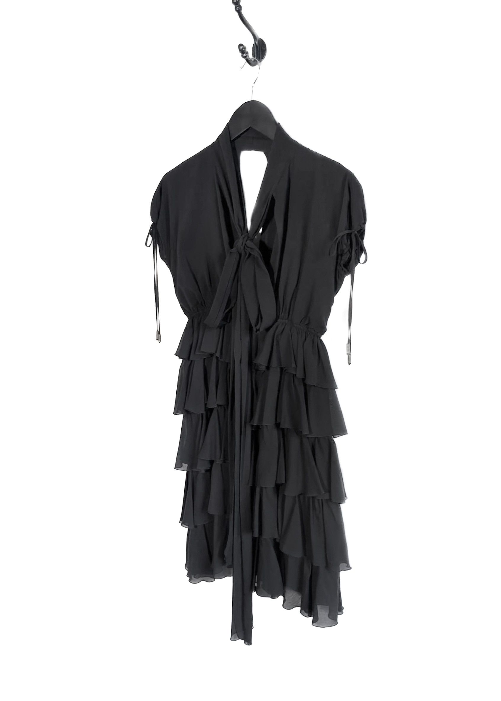 Just Cavalli Just Cavalli Black Ruffle Mini Dress Size M / US 6-8 / IT 42-44 - 2 Thumbnail