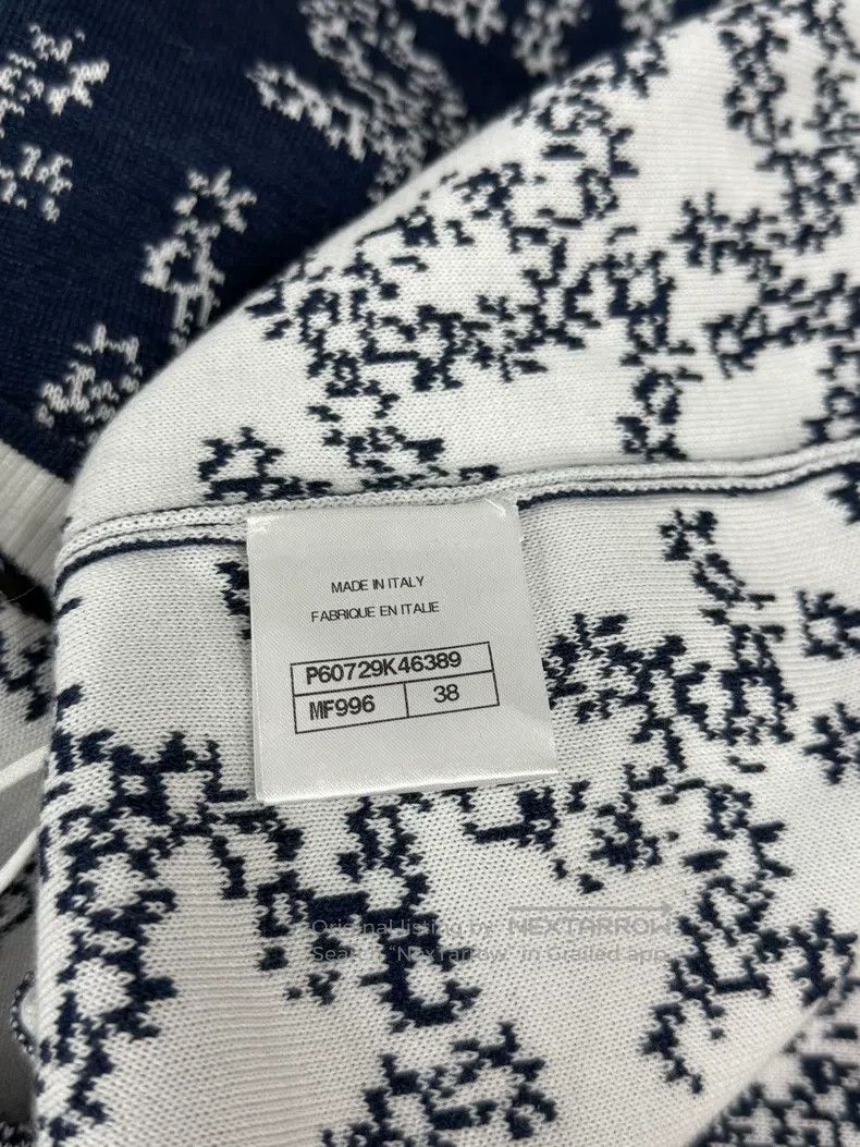 Chanel Chanel Blue and white printed logo cardigan coat Size XS / US 0-2 / IT 36-38 - 5 Thumbnail
