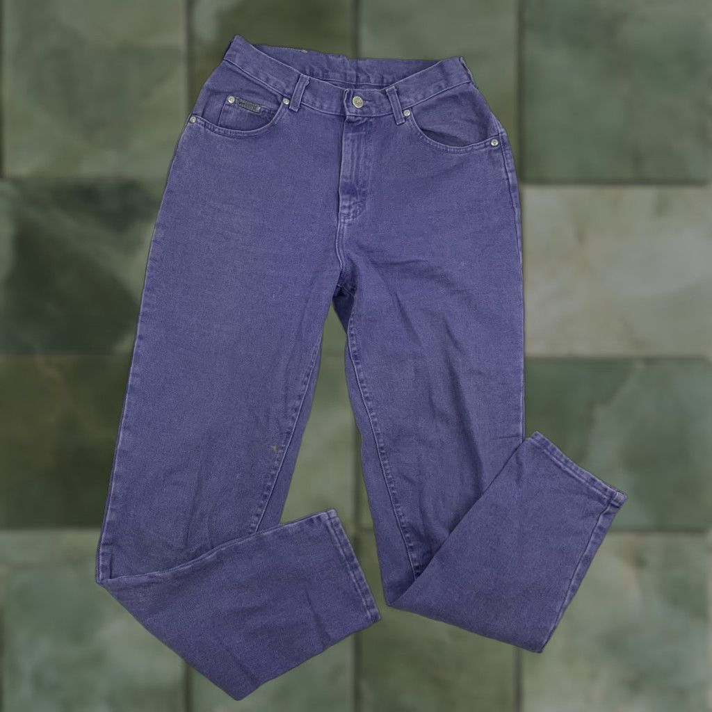 VINTAGE Lee Jeans Womens 8 Medium Blue Straight Leg Pants 90s Faded USA