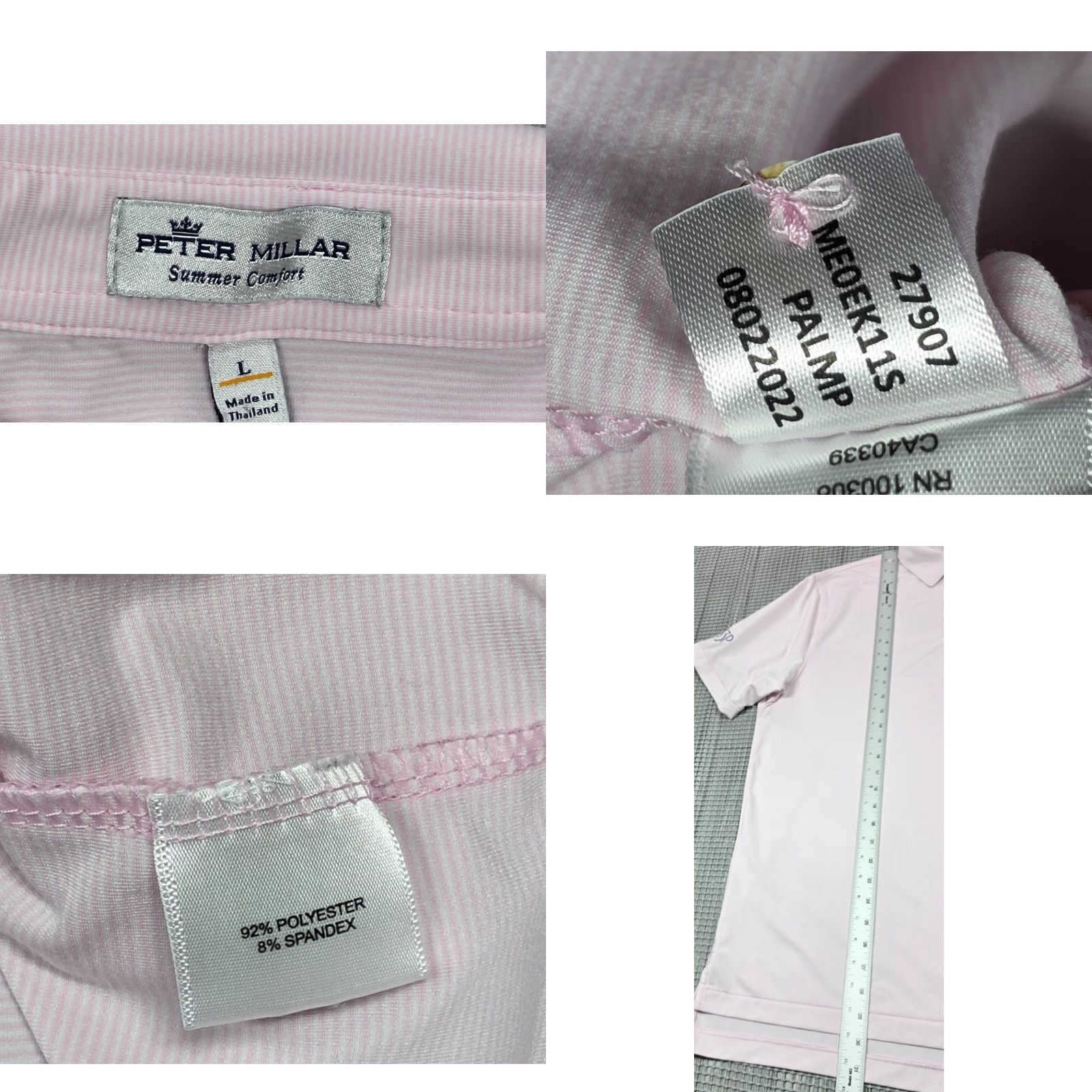 Peter Millar Peter Millar Summer Comfort Performance Polo Short Sleeve Shirt L Pink Crossnore Shirt Mens L Pink Crossnore Comfort Polo Size US L / EU 52-54 / 3 - 8 Thumbnail