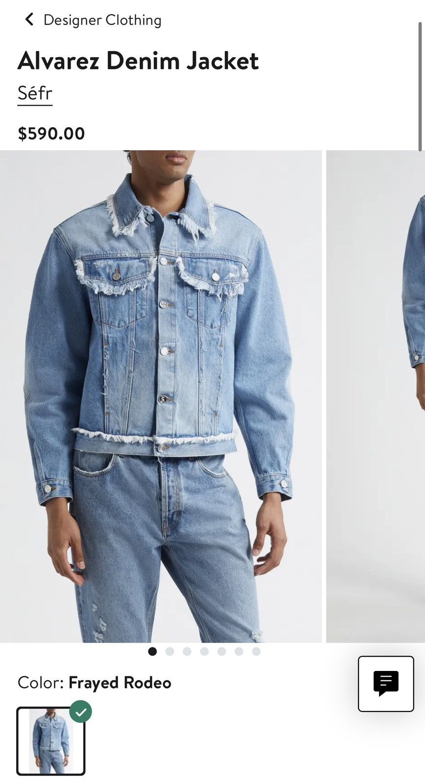Sefr Brand new Séfr denim jackket Size US S / EU 44-46 / 1 - 2 Thumbnail