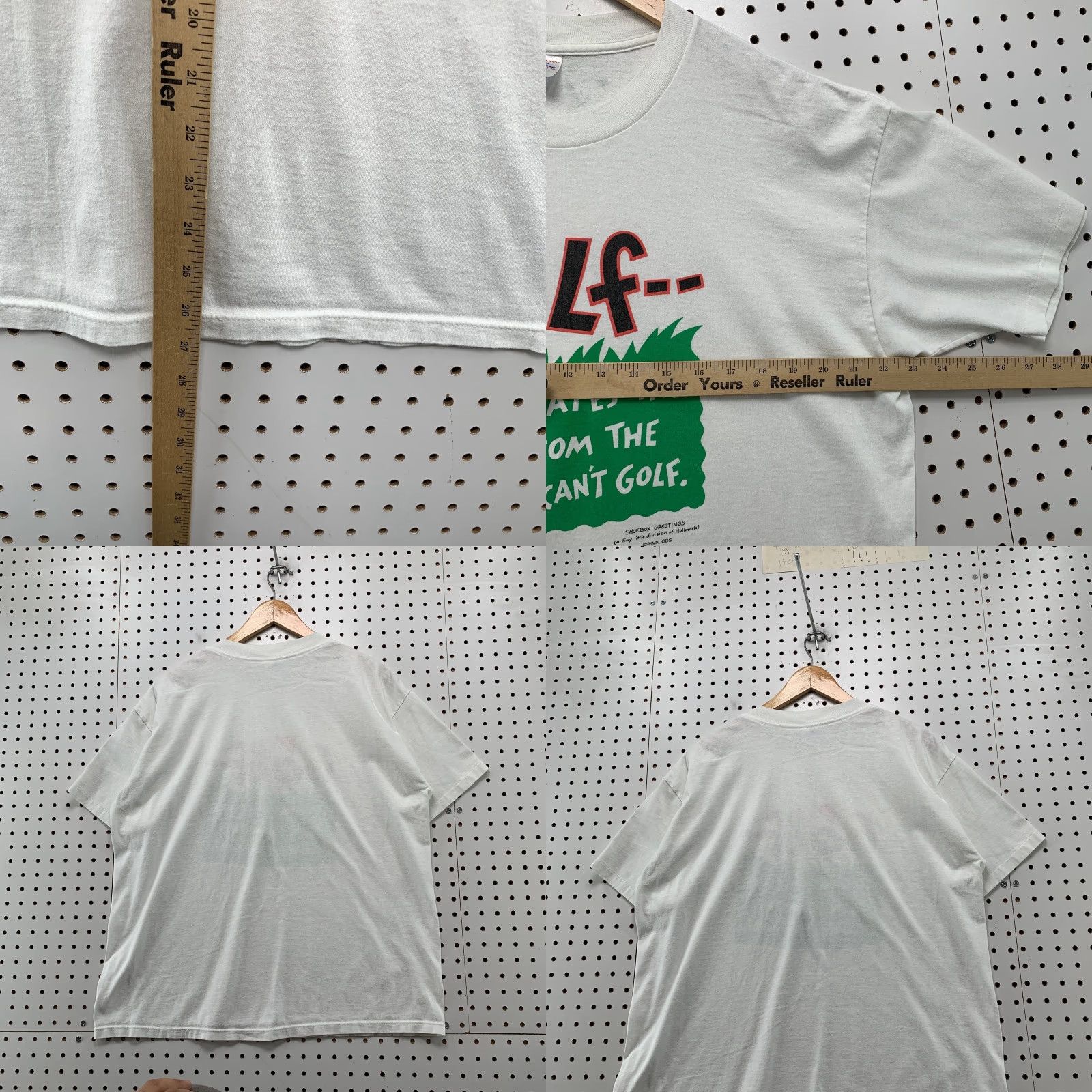 Vintage VINTAGE 90s Funny Golf Quote Shirt Mens XL White Shoebox Greetings Size US XL / EU 56 / 4 - 8 Thumbnail