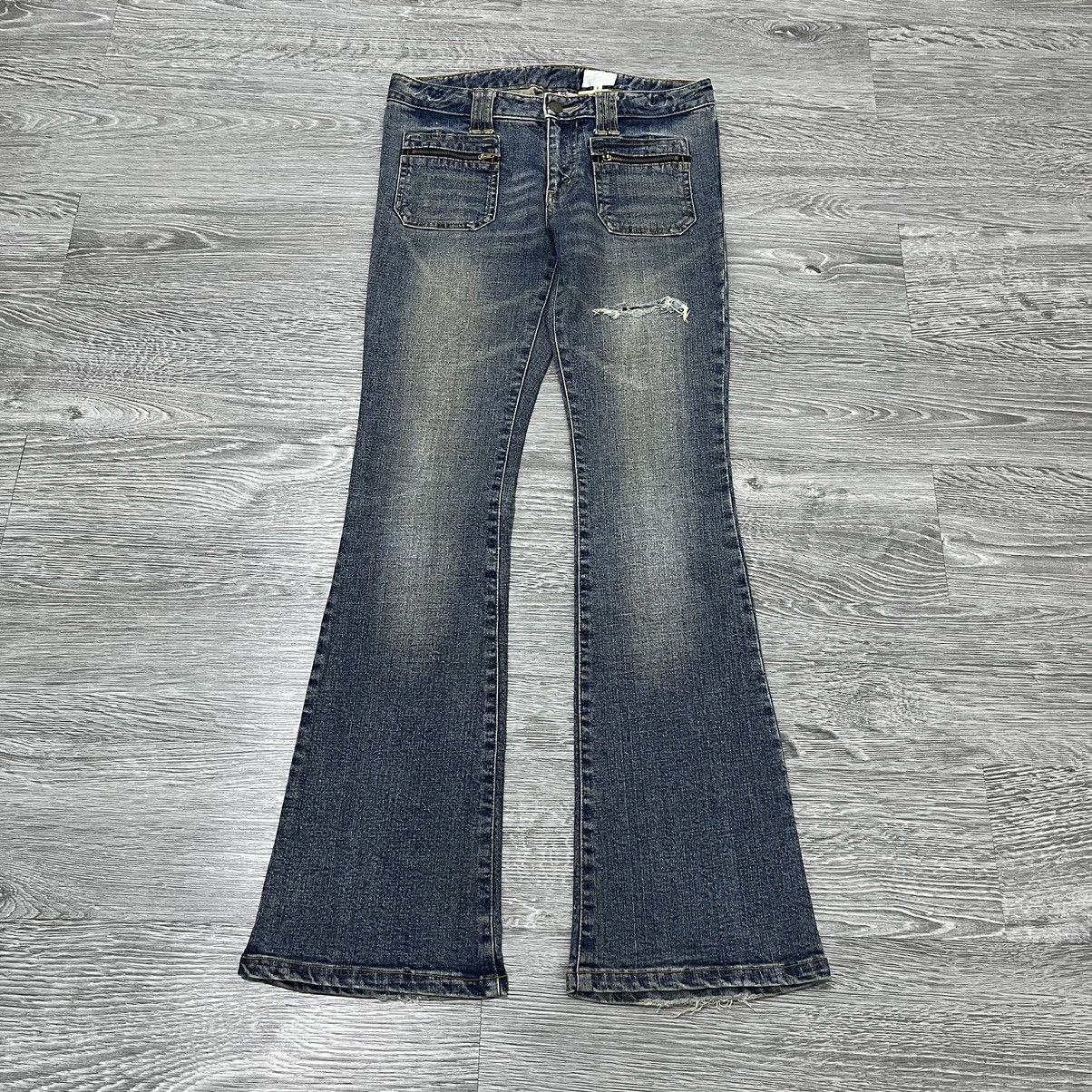 If Six Was Nine × Japanese Brand × Le Grande Bleu (L.G.B.) FLARE Takeo Kikuchi Flear Denim Pant Stretch Size US 28 / EU 44 - 1 Thumbnail