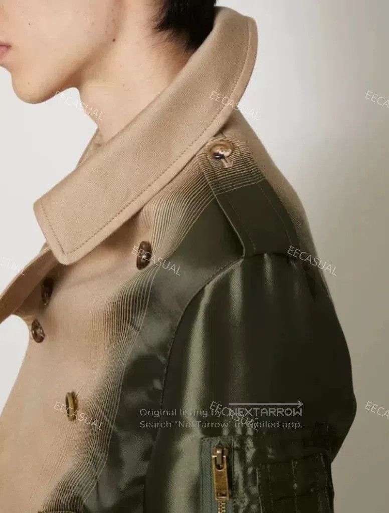 TAAKK TAAKK MA-1 Gradient Color Pocket Trench Jacket. Size US M / EU 48-50 / 2 - 4 Thumbnail