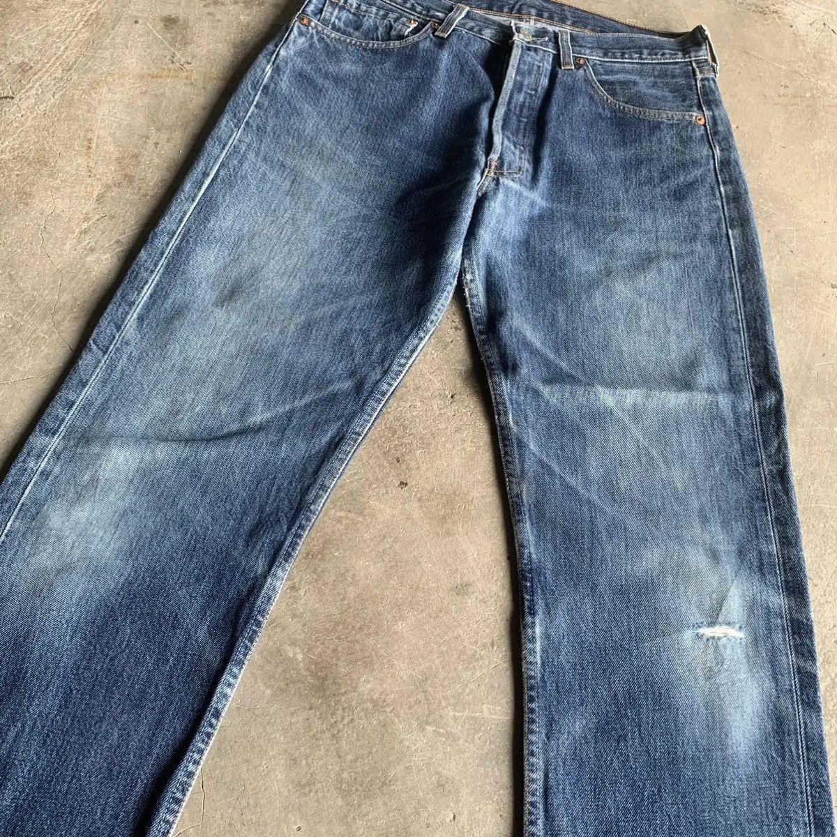 Levi's 1990’s Vtg Levi’s 501 Distressed Denim Ankle Pants Size US 31 - 4 Thumbnail