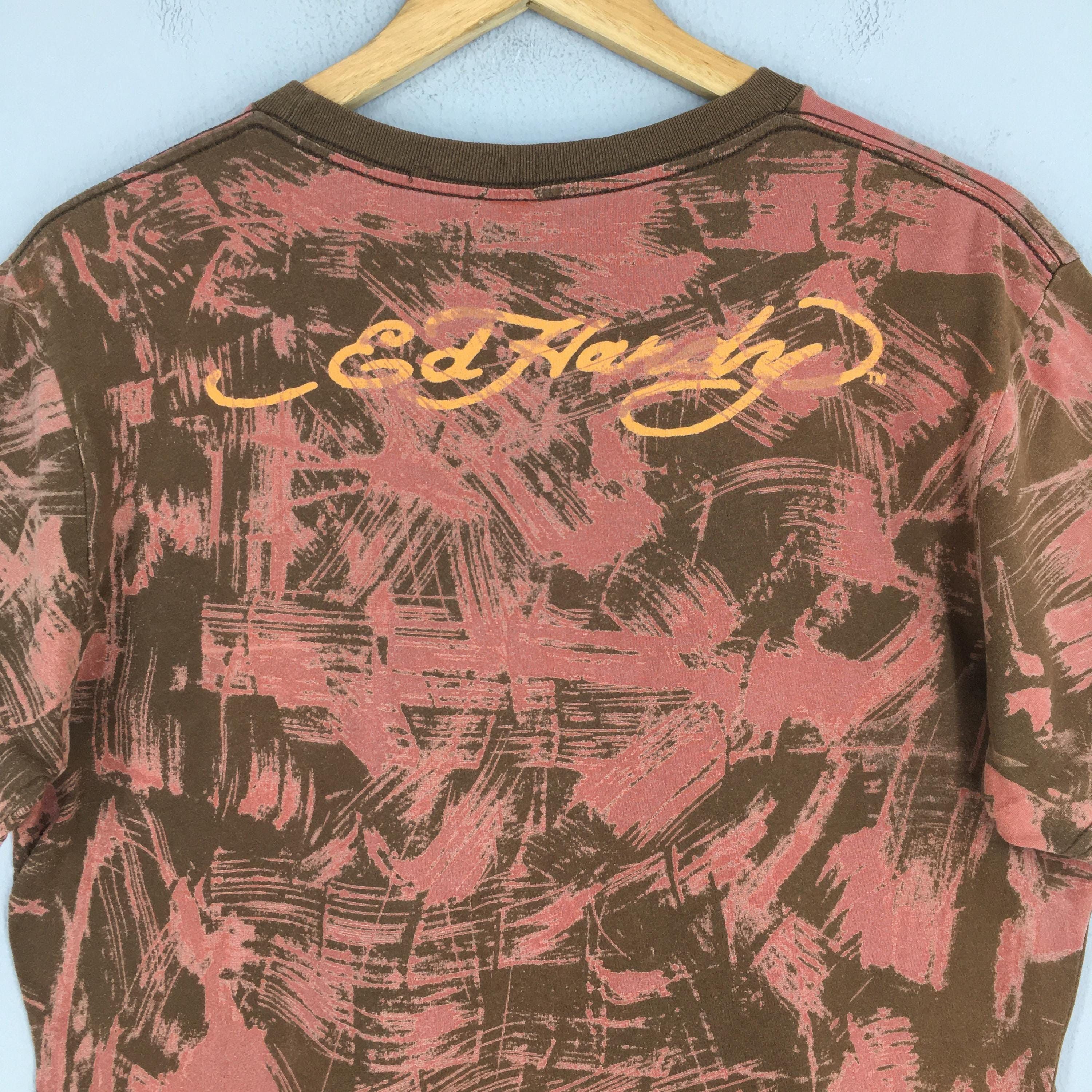 Ed Hardy Y2K Don Ed Hardy By Christian Audigier Tie Dye Red T shirt M Size US M / EU 48-50 / 2 - 7 Thumbnail