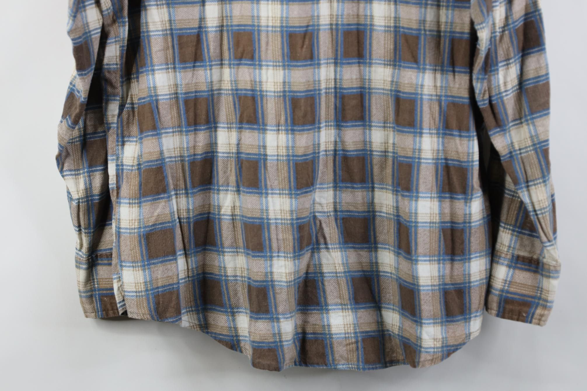 Vintage Vintage 70s Streetwear Western Flannel Button Shirt Plaid Size US L / EU 52-54 / 3 - 13 Thumbnail