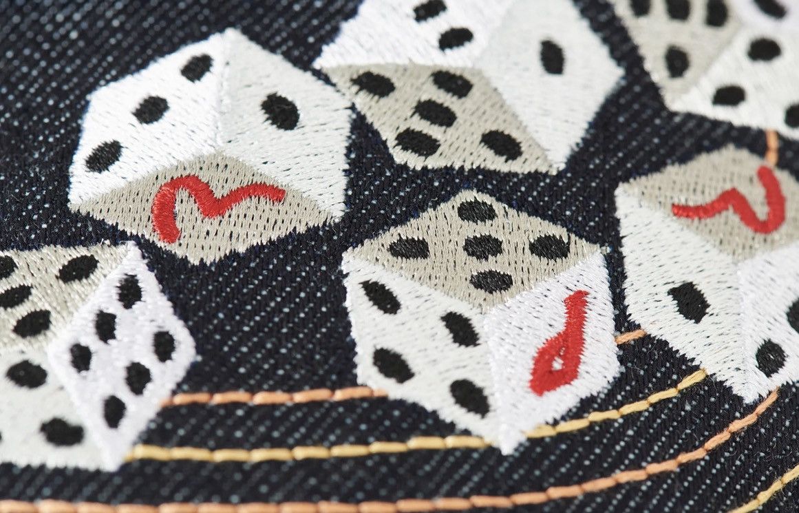Evisu × Palace Palace Evisu Dice Mesh Trucker Hat Raw Denim Size ONE SIZE - 3 Thumbnail