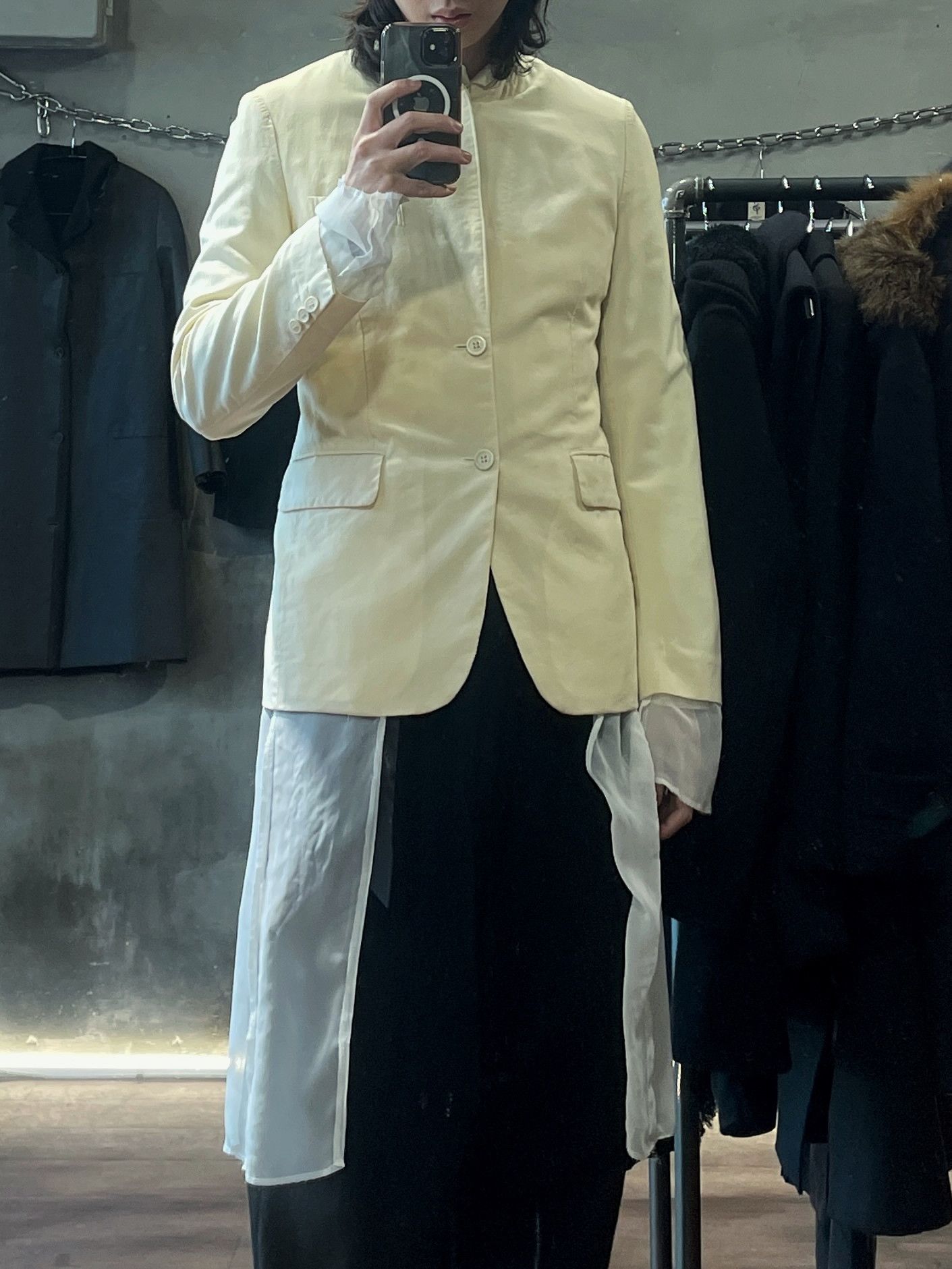 Comme des Garcons Homme Plus Comme des Garçons Homme Plus S/S 2014 Sheer Layered Blazer Size 46R - 3 Thumbnail