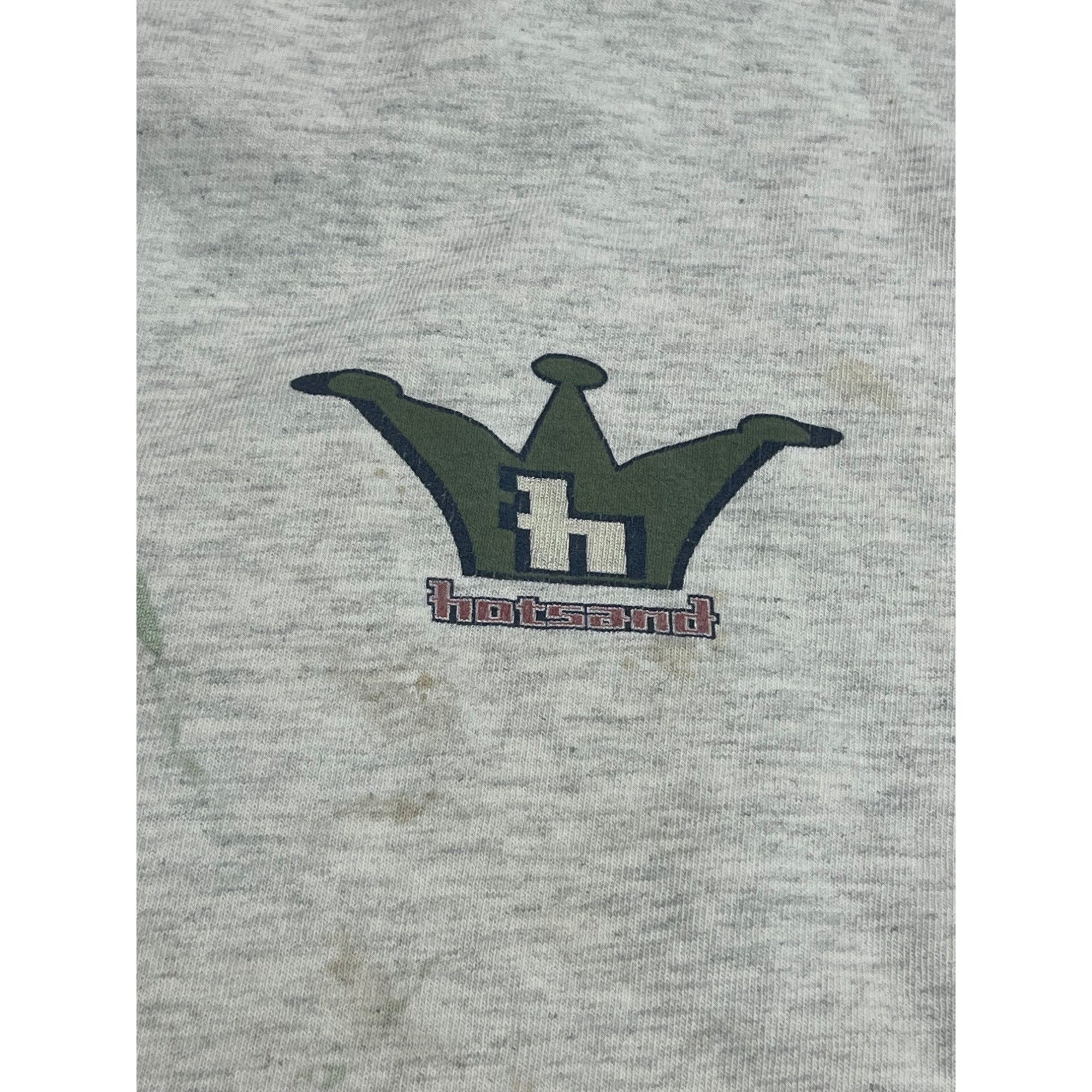 Vintage XL | Y2K Hotsand Grey T-Shirt Size US XL / EU 56 / 4 - 3 Thumbnail