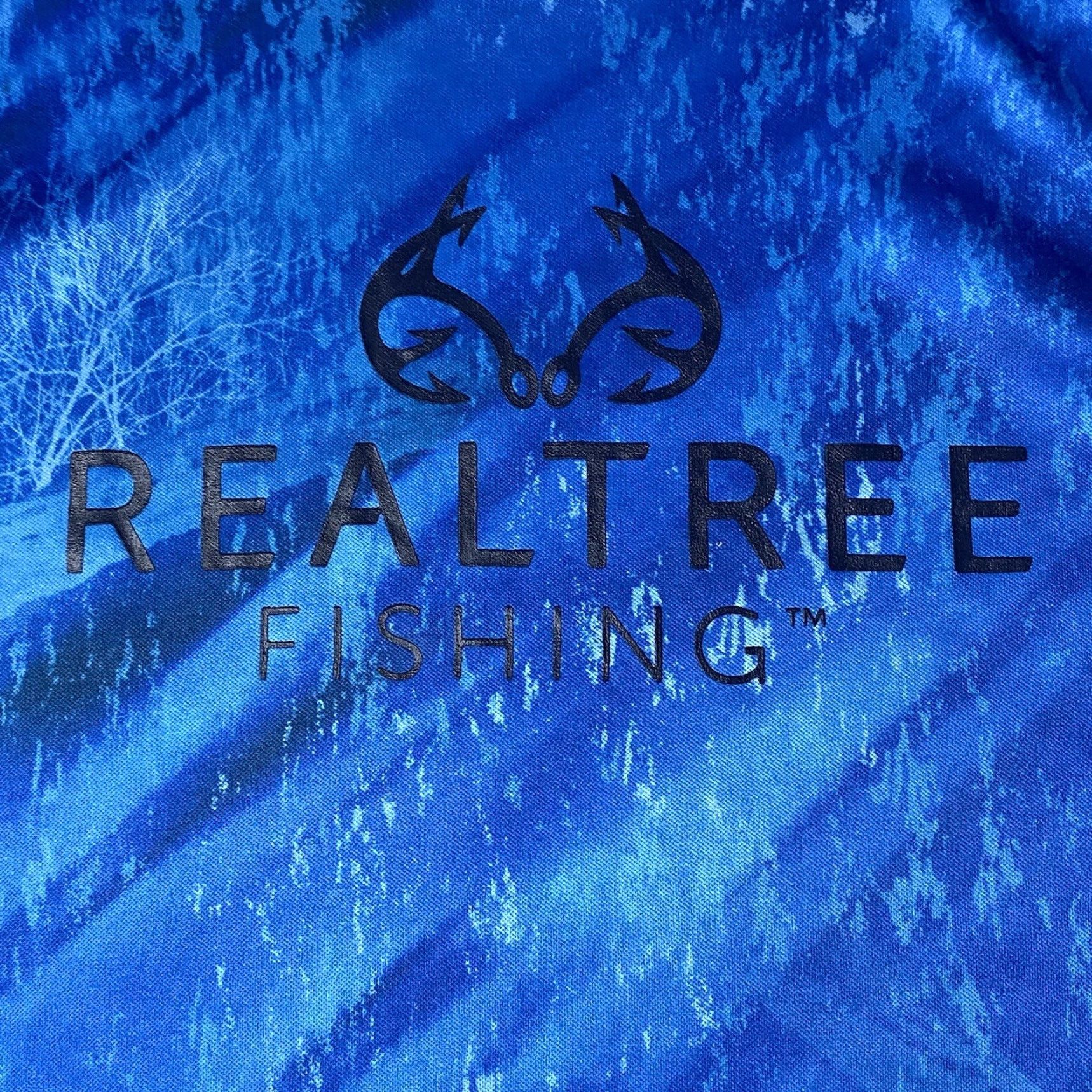 Realtree Realtree Fishing Staghorn T-Shirt Mens Short Sleeve Blue Camo Wave Size L Size US L / EU 52-54 / 3 - 2 Thumbnail