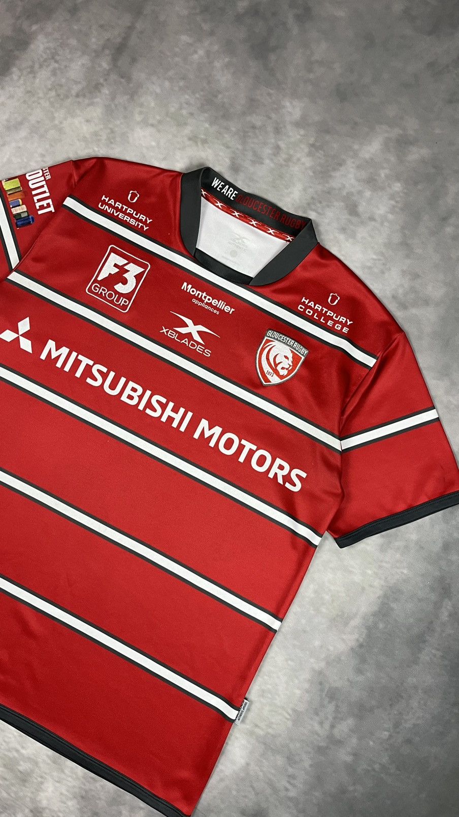 Other Gloucester Rugby Home Shirt 2018/19 – A Cherry & White Class Size US L / EU 52-54 / 3 - 1 Thumbnail