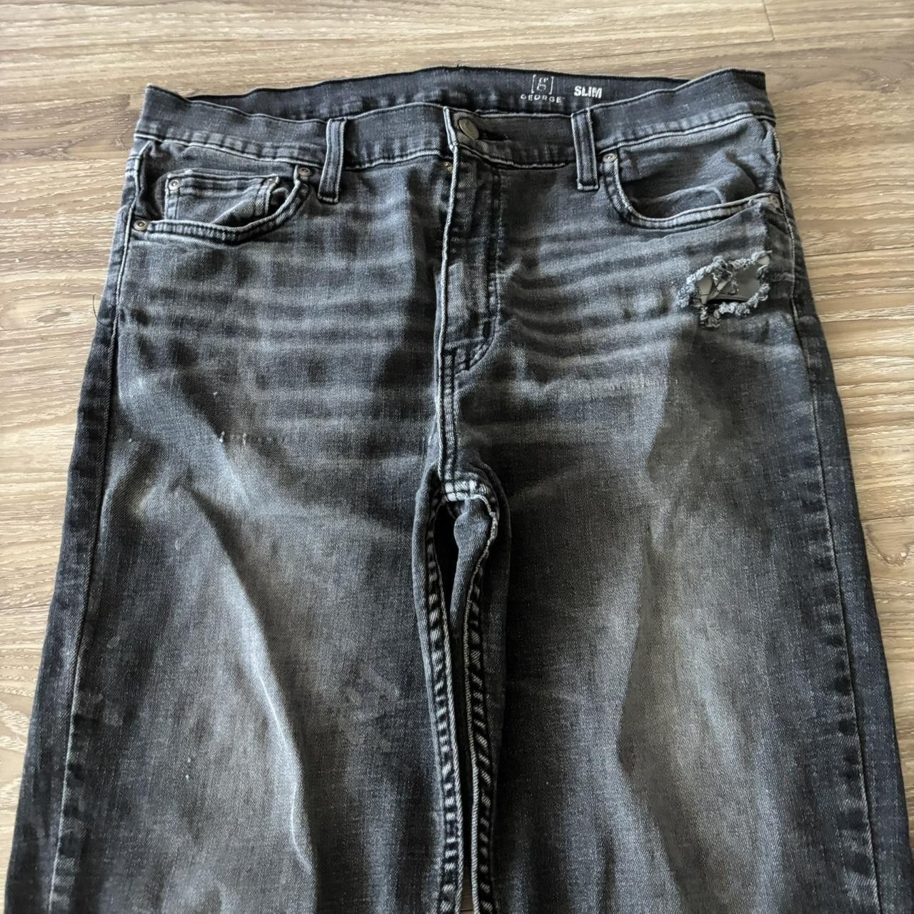 Vintage Crazy Vintage Y2K/2000s Grunge Faded Black Denim Jeans! 34x30 Size US 34 / EU 50 - 5 Thumbnail