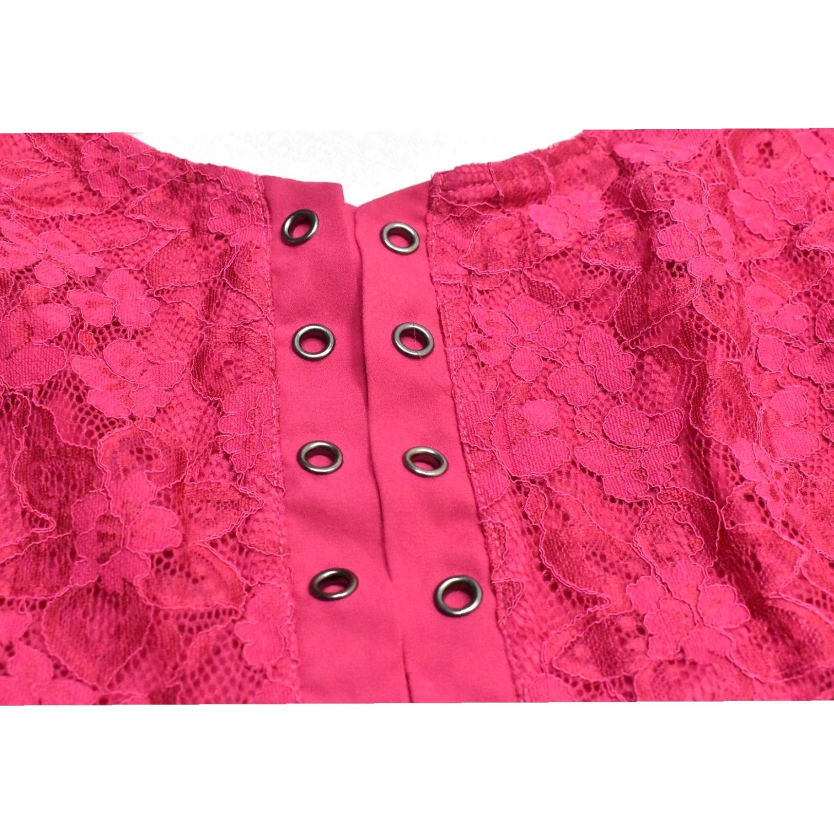 Torrid Torrid Pink Lace Peplum Cami Top Blouse Plus Size 2 Sleeveless Smocked Back Womens Shirt Summer Spring Size XS / US 0-2 / IT 36-38 - 7 Thumbnail