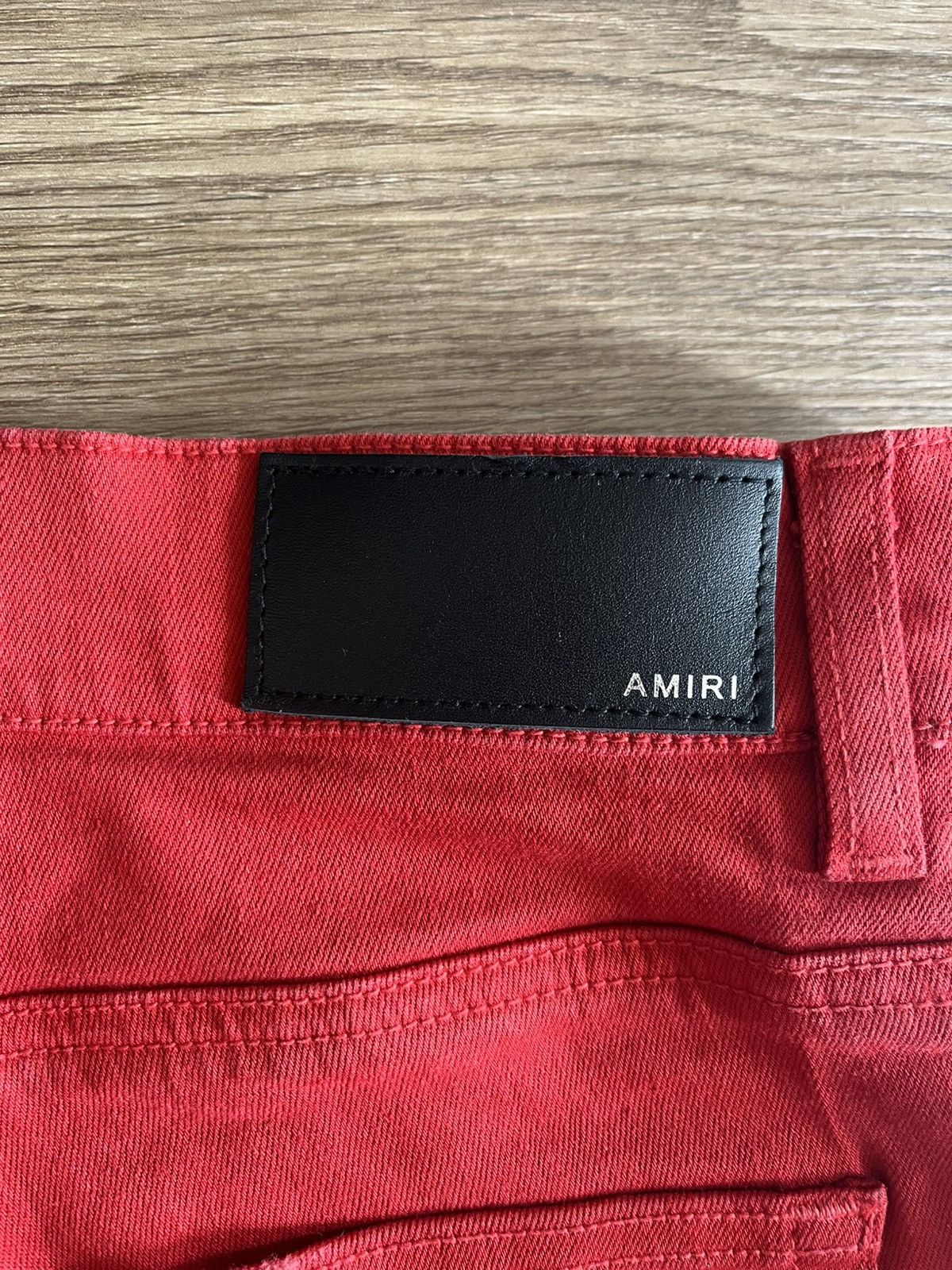 Amiri Amiri Track Stripe Thrasher Skinny Jeans Red Size 33 Size US 33 - 4 Thumbnail