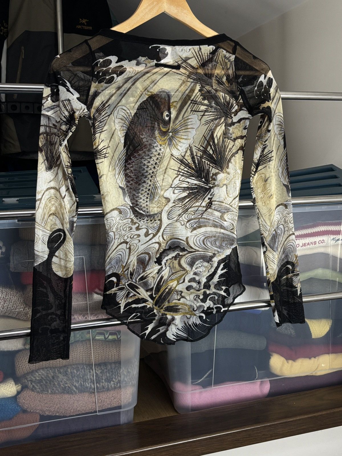 Jean Paul Gaultier Jean Paul Gaultier Archival Koi Fish Mesh Top 90s Rare Size S / US 4 / IT 40 - 5 Thumbnail